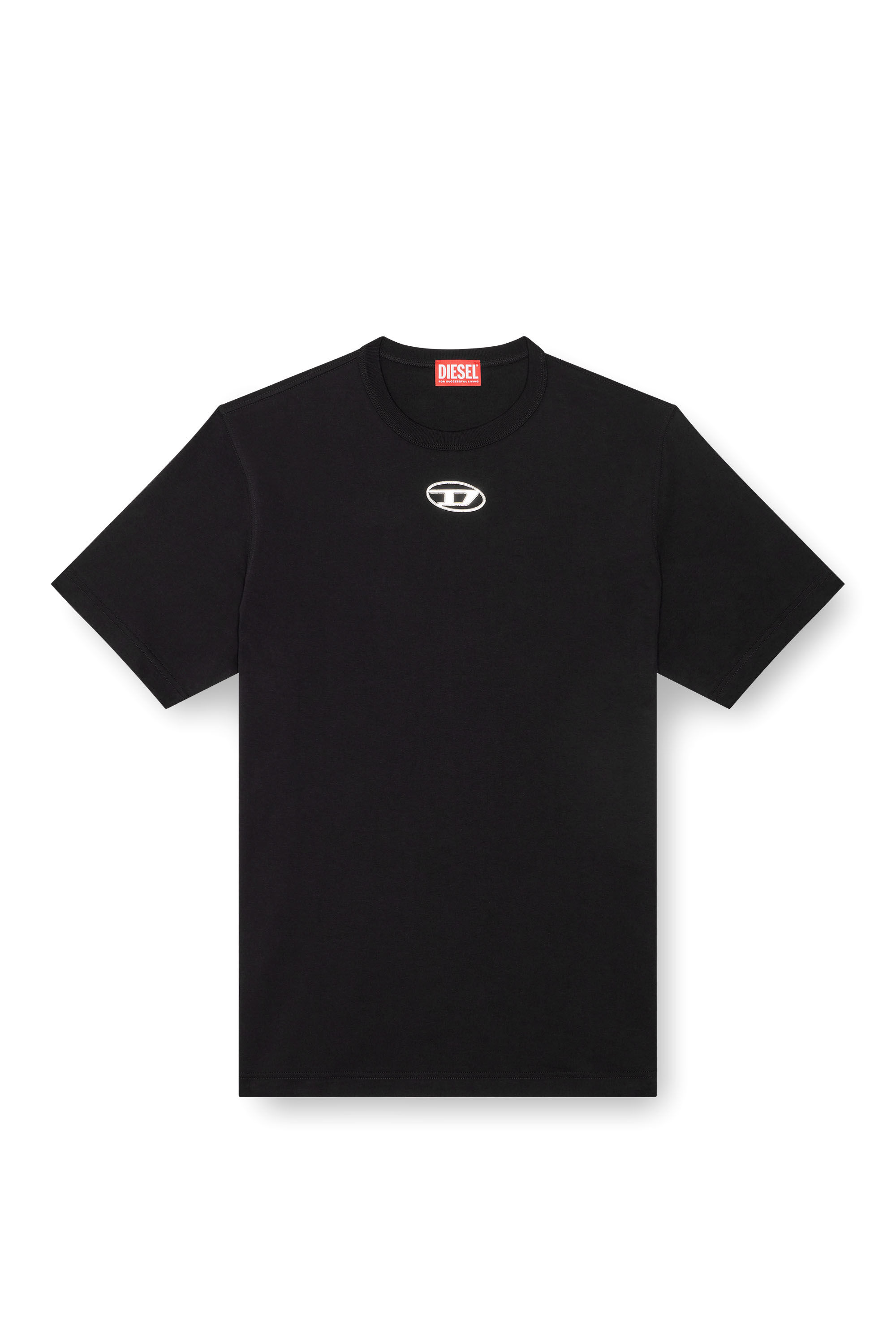Diesel - T-JUST-OD, Homme T-shirt avec logo moulé par injection in Noir - Image 2