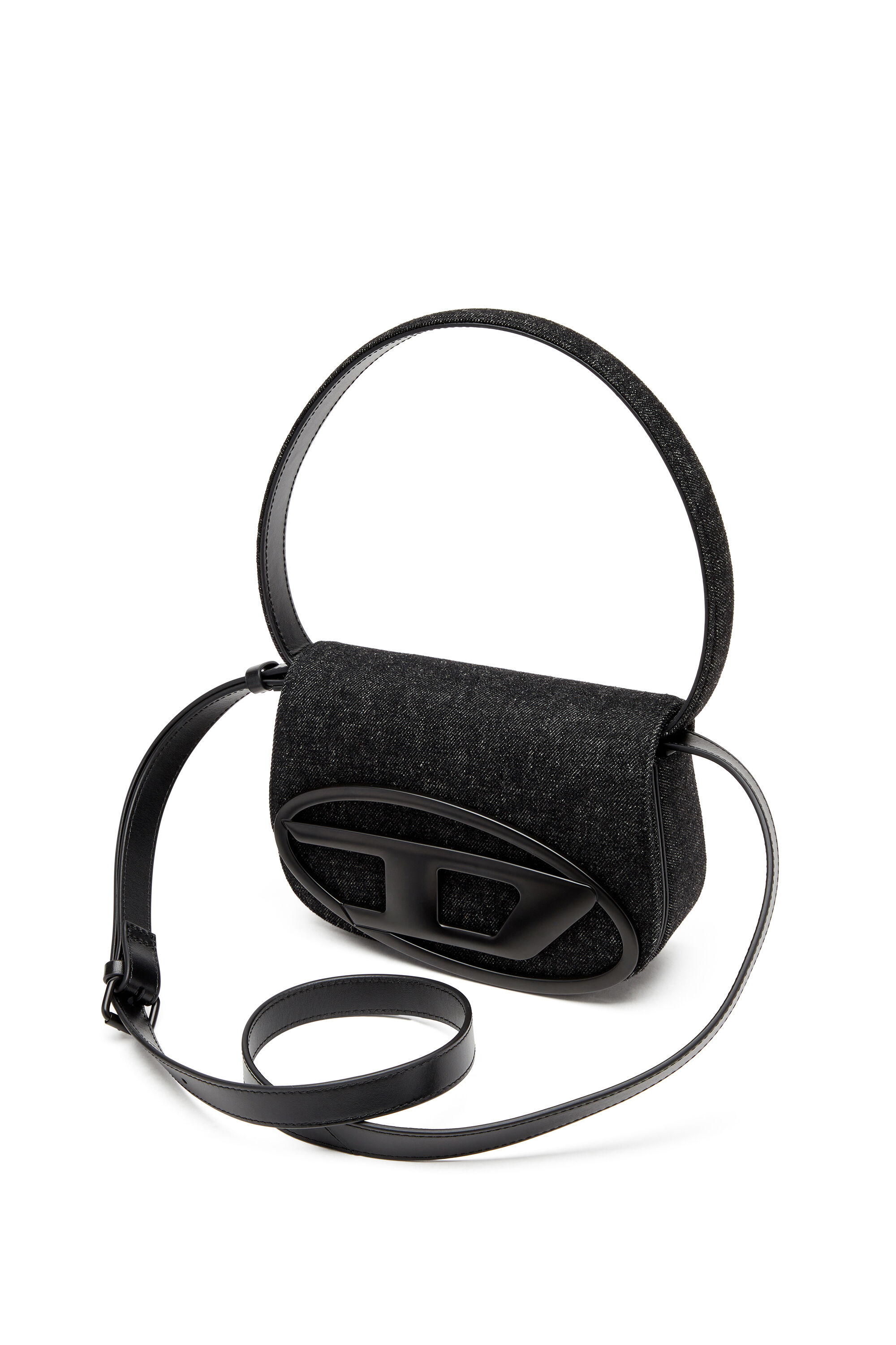 Diesel - 1DR, 1DR-Sac à bandoulière iconique en denim délavé Femme in Noir - 2