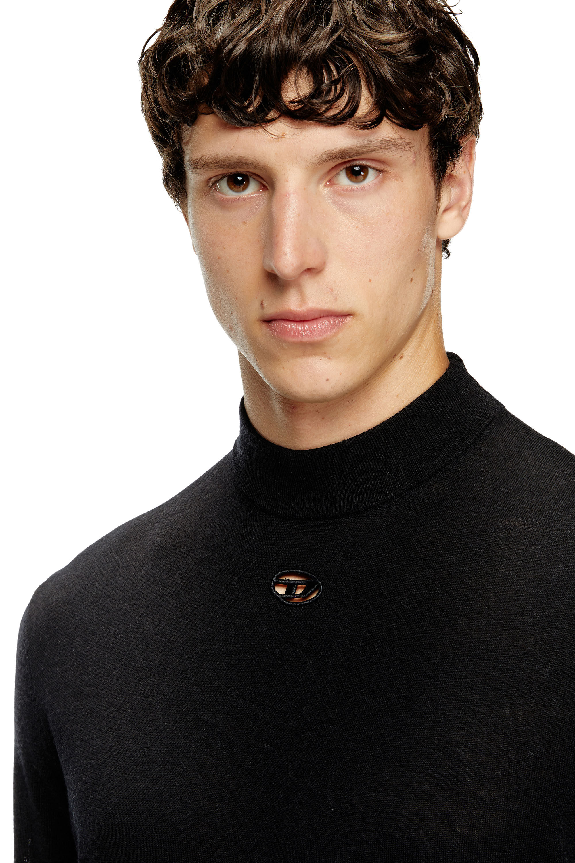 Diesel - K-GIL, Herren Rollkragenpullover aus Wolle in Schwarz - 5