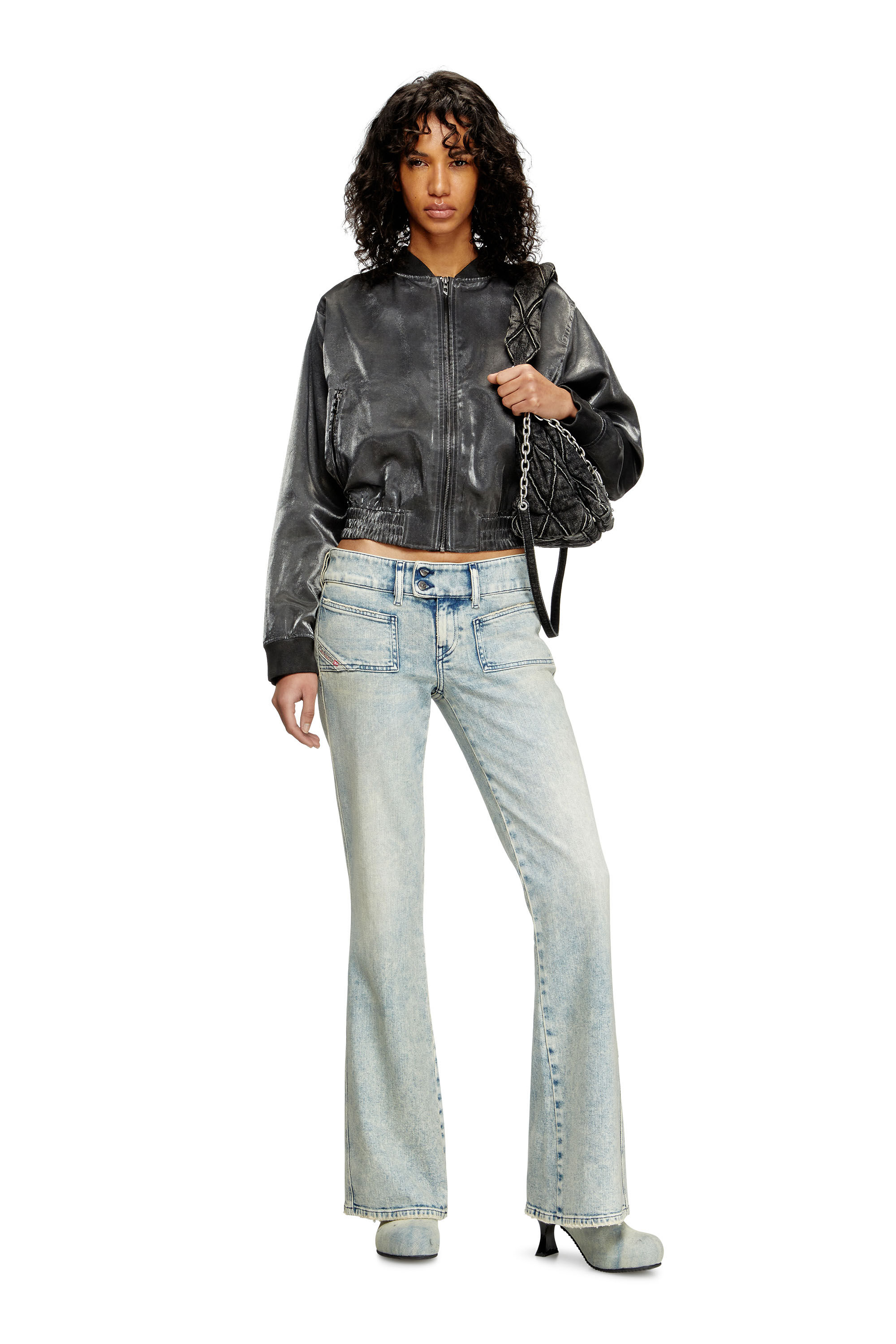 Diesel - Bootcut Jeans D-Hush 09L27 Donna, Blu Chiaro - Image 1