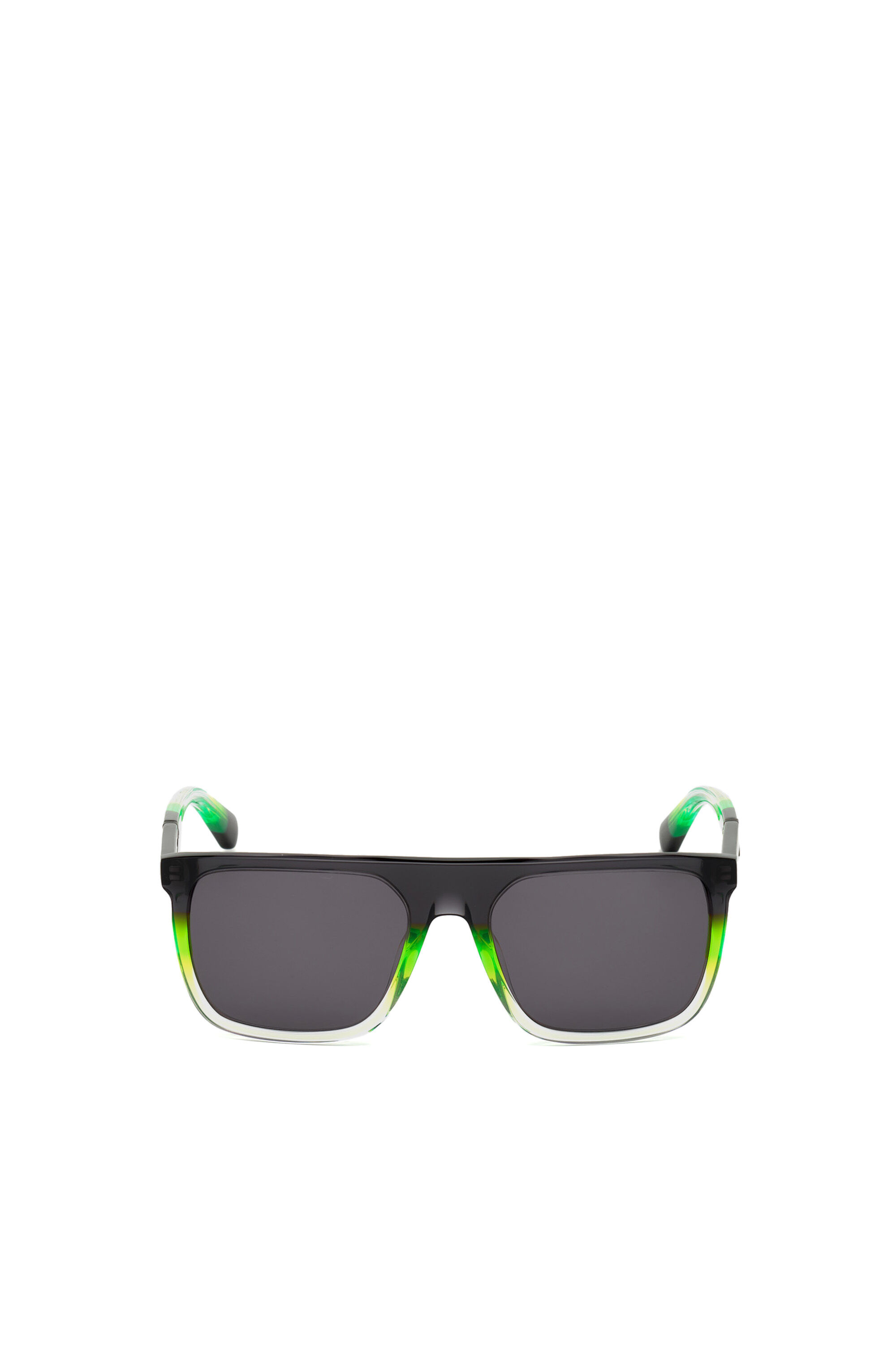 Diesel - DL0299, Herren Sonnenbrille mit quadratischer Acetatform in Schwarz/Grün - 1
