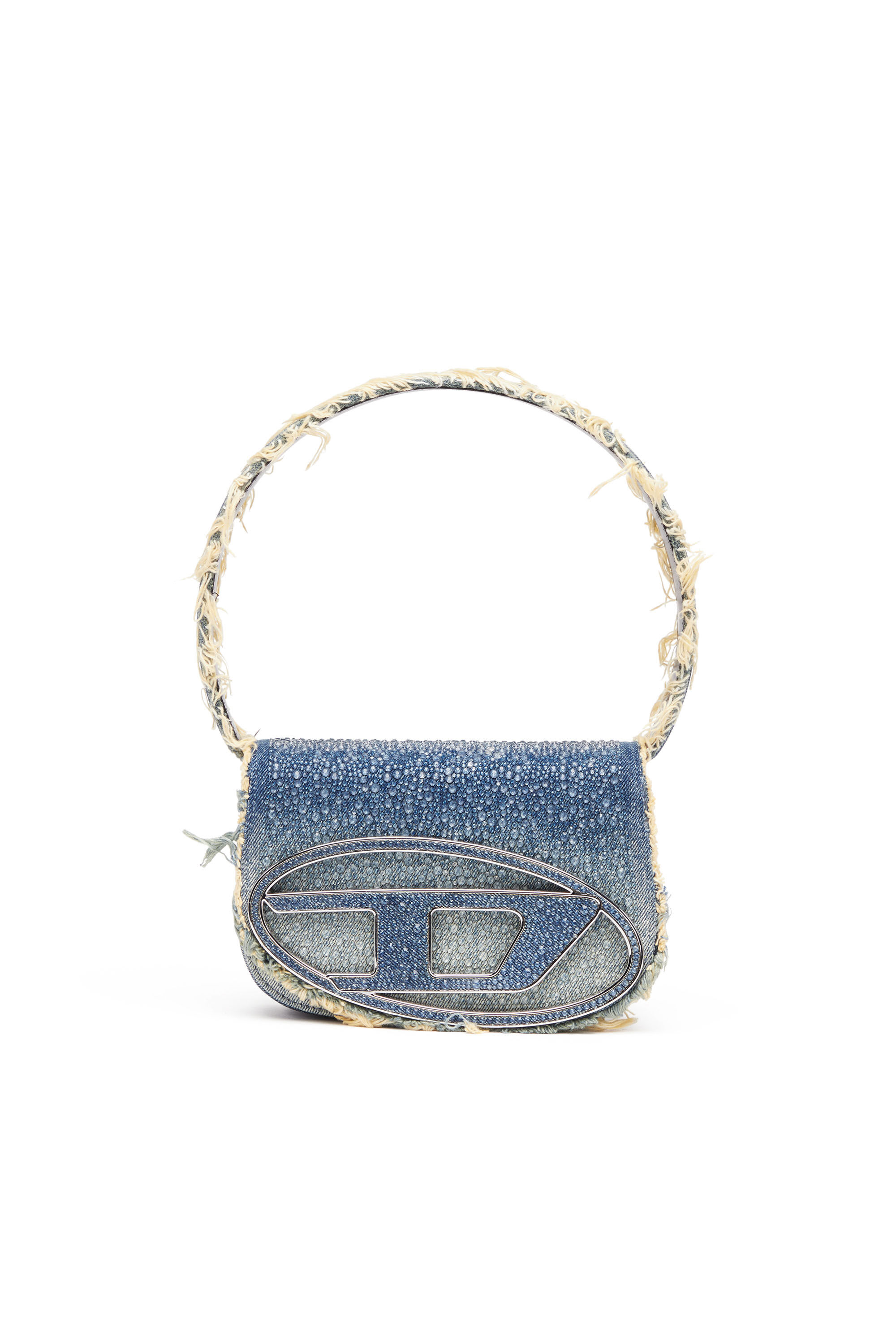 Diesel - 1DR, Damen 1DR-Ikonische Schultertasche aus Denim mit Strass in Blau - 1
