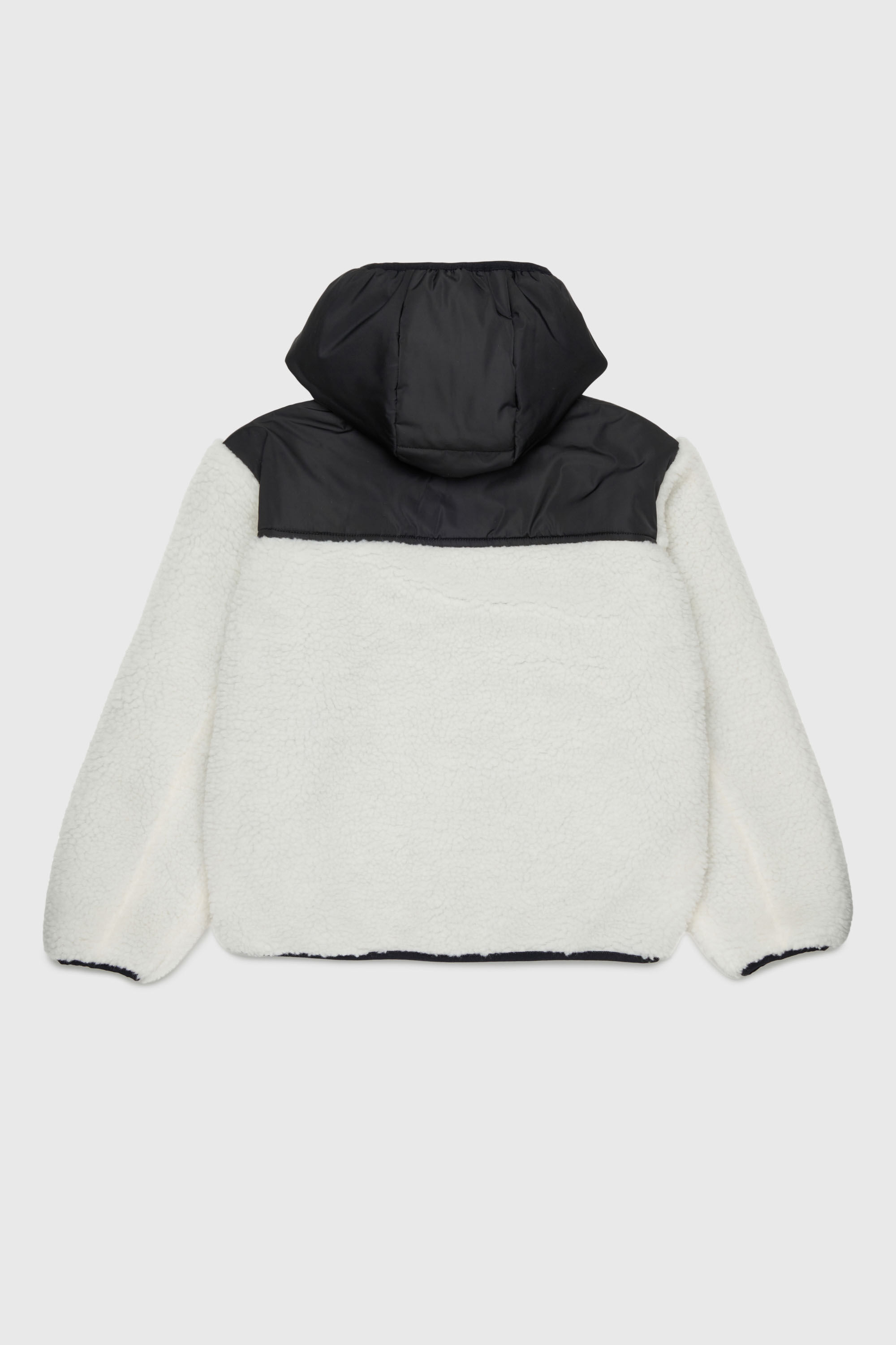 Diesel - JSHEAR, Veste &agrave; capuche en nylon et polaire teddy Homme in Blanc - 2
