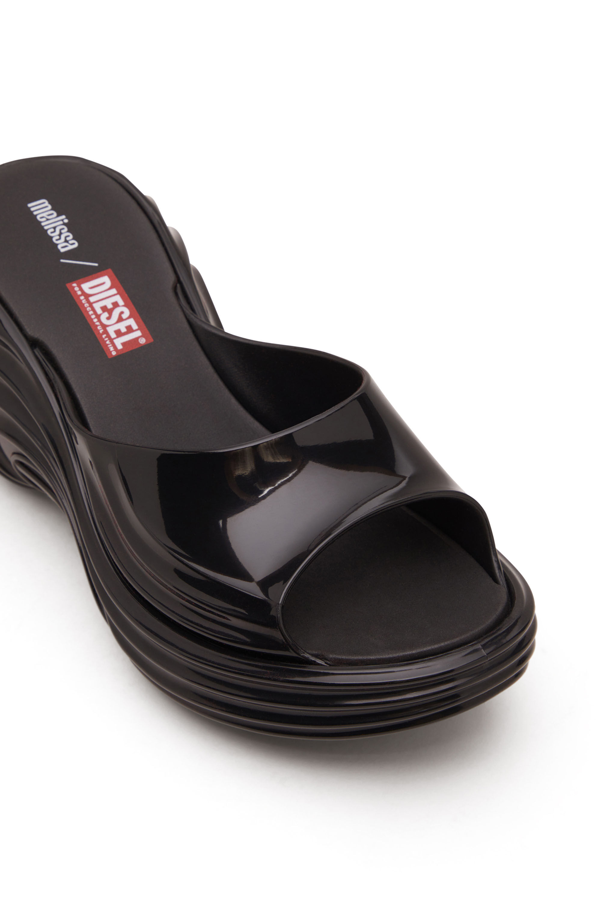 Diesel - MELISSA QUANTUM PLATFORM, Mule platform in Melflex&reg; Donna in Nero - 6