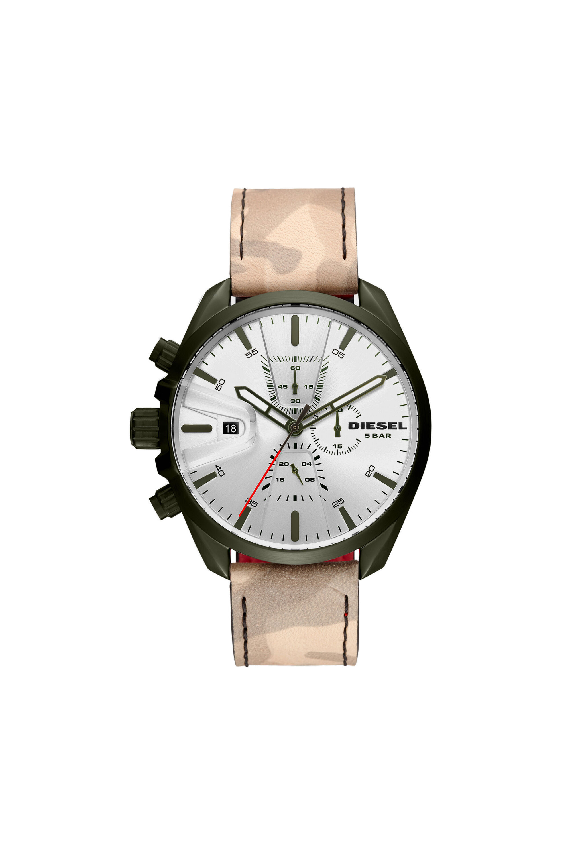 DZ4472 Herren Uhr mit Armband in Camouflage Optik 47 mm Diesel