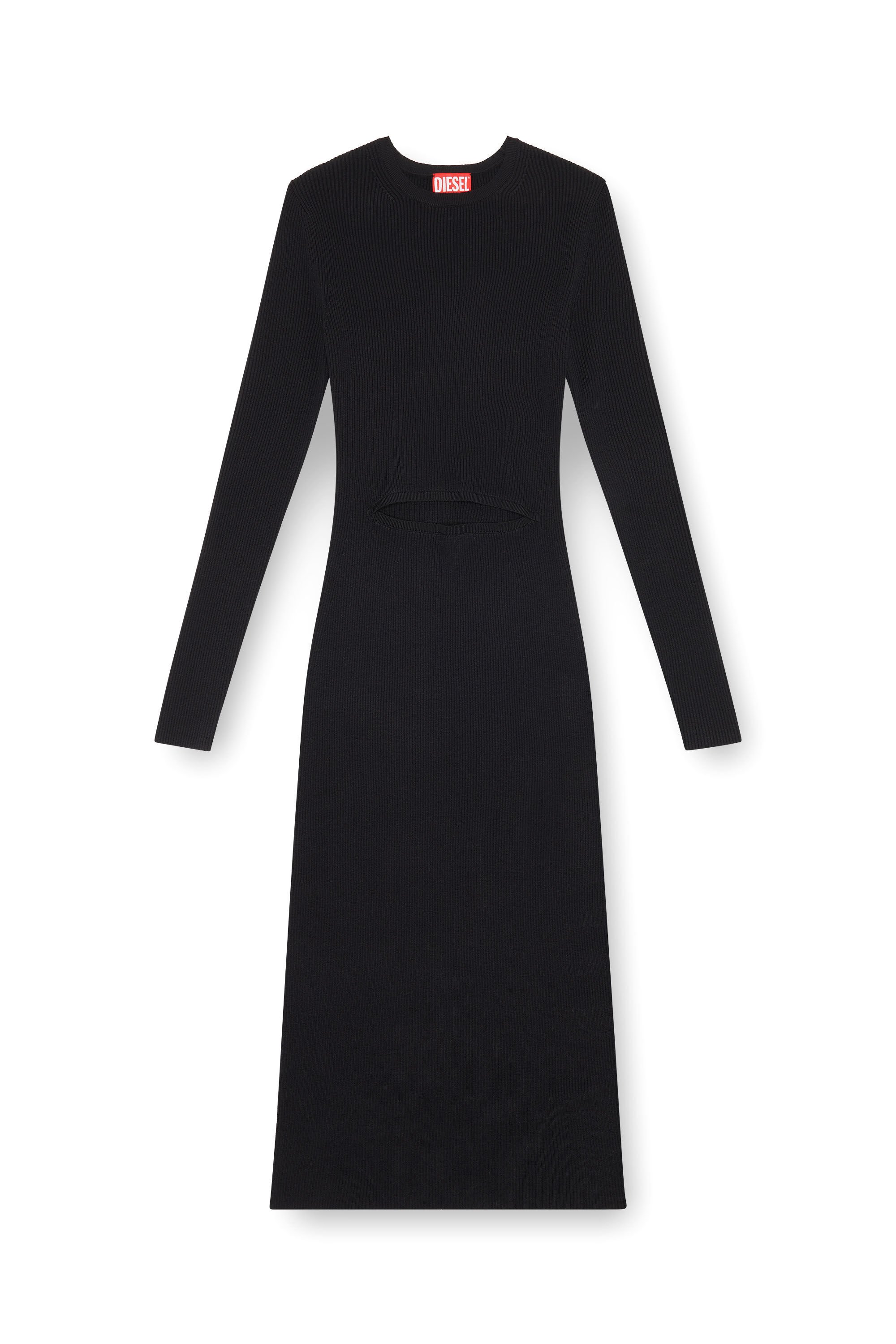 Diesel - M-PELAGOS, Femme Robe en laine mélangée avec cut-out in Noir - Image 2