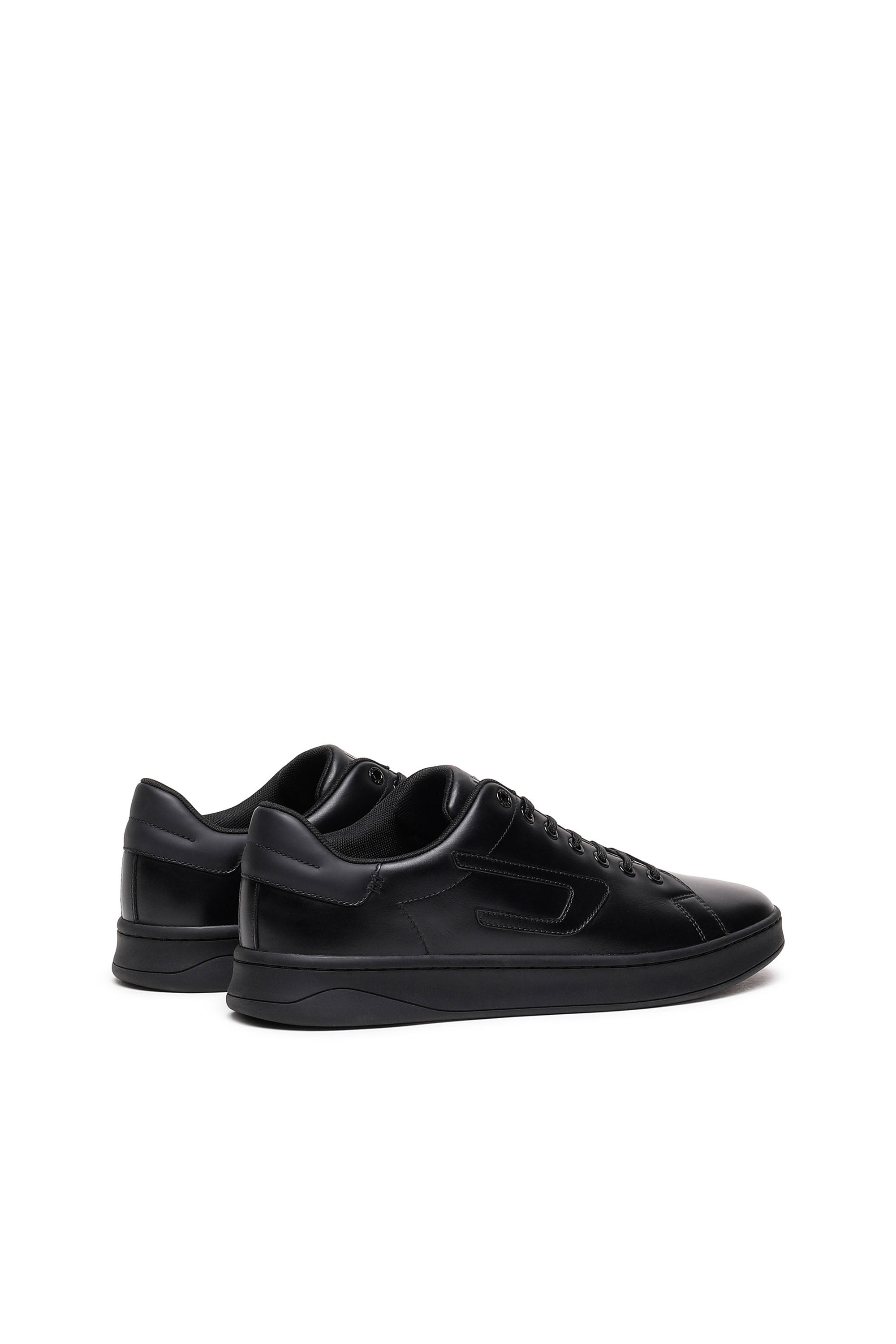 Diesel - S-ATHENE LOW, Uomo S-Athene Low-Sneaker basse in pelle con patch D in Nero - Image 3