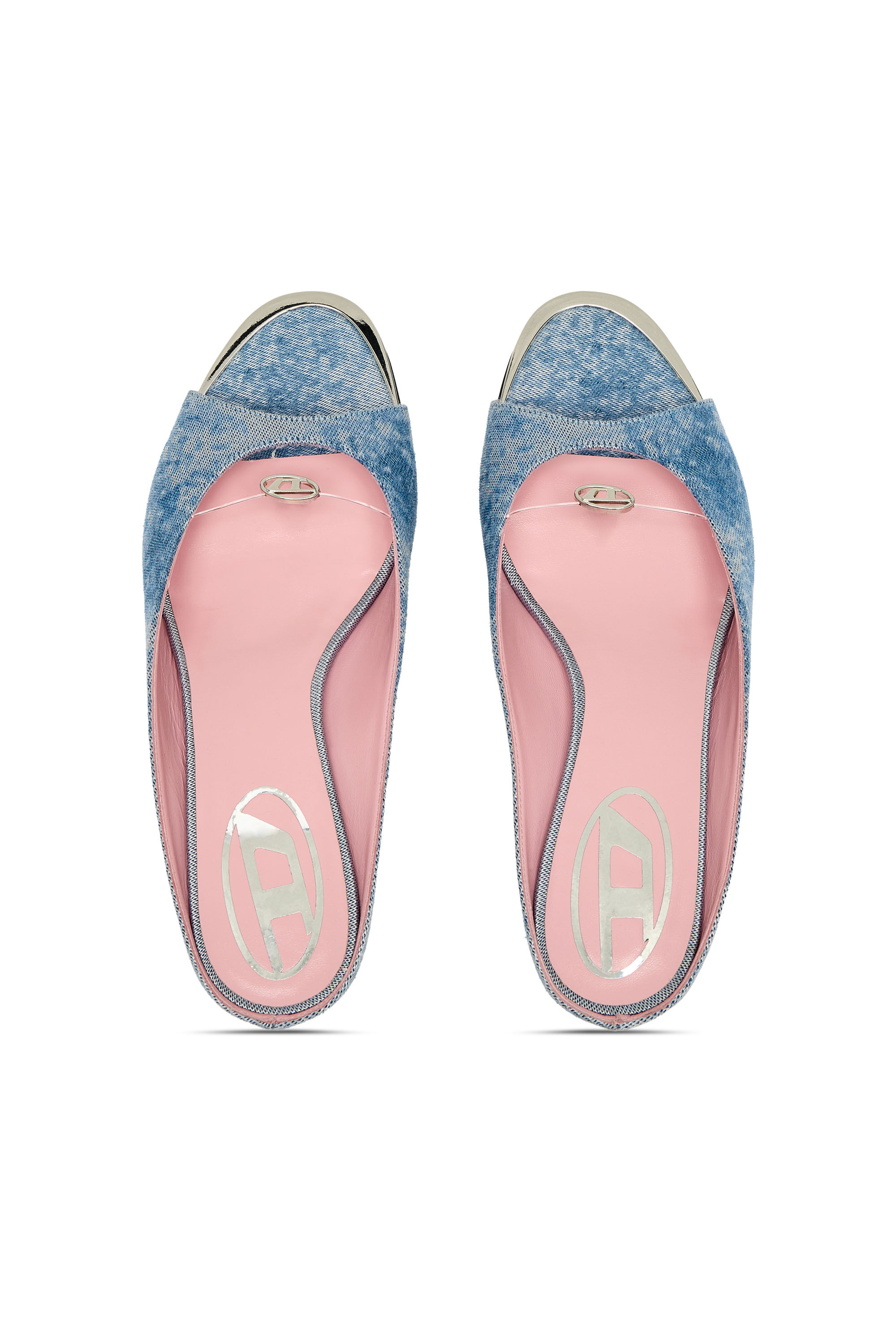 Diesel - D-DIAM'S-SA-40, Damen D-Diam's-Low Denim-Pantolette mit schwebendem Oval D in null - 4