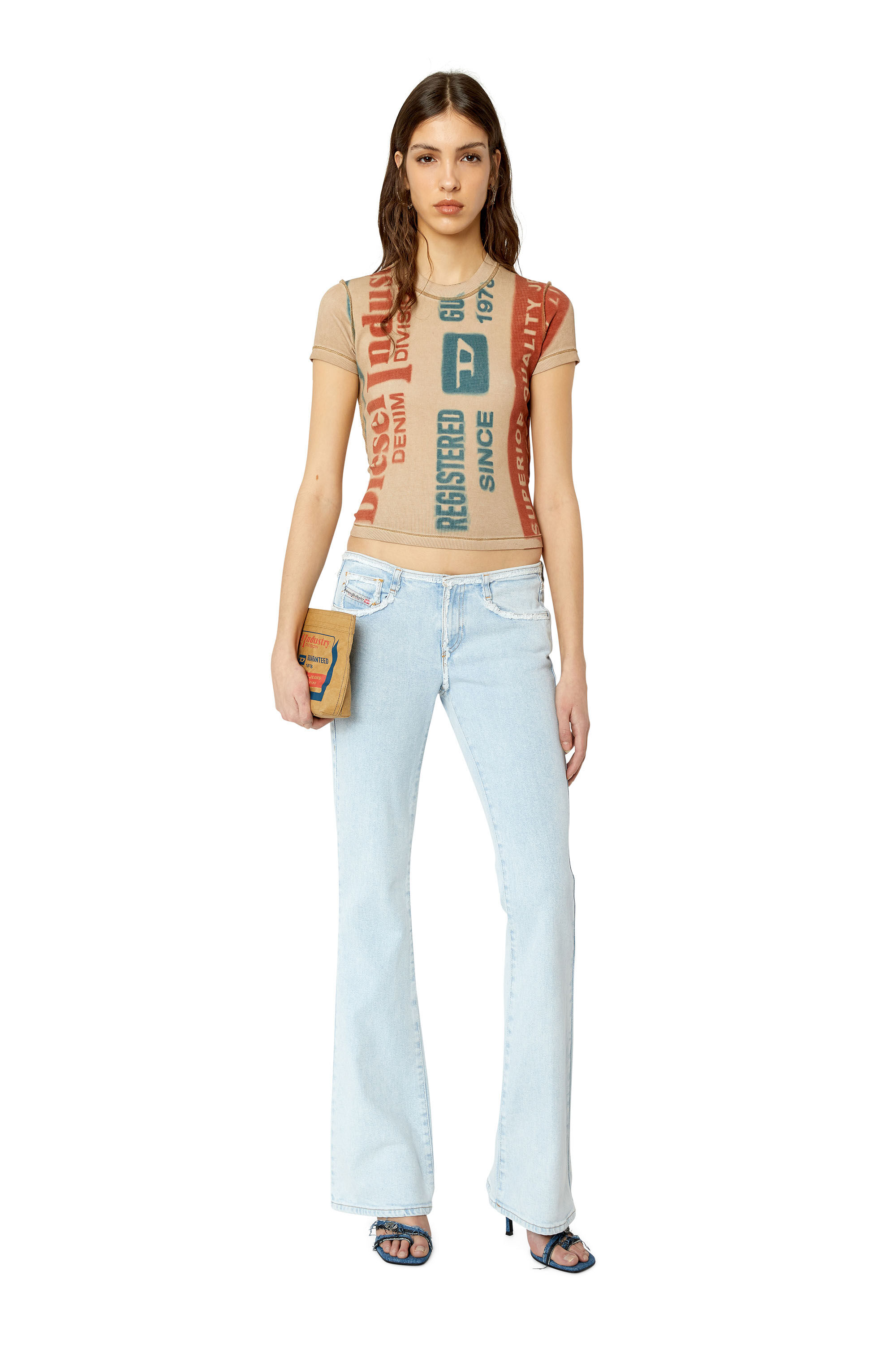 Diesel - Bootcut and Flare Jeans 1969 D-Ebbey 09F68, Bleu Clair - Image 1