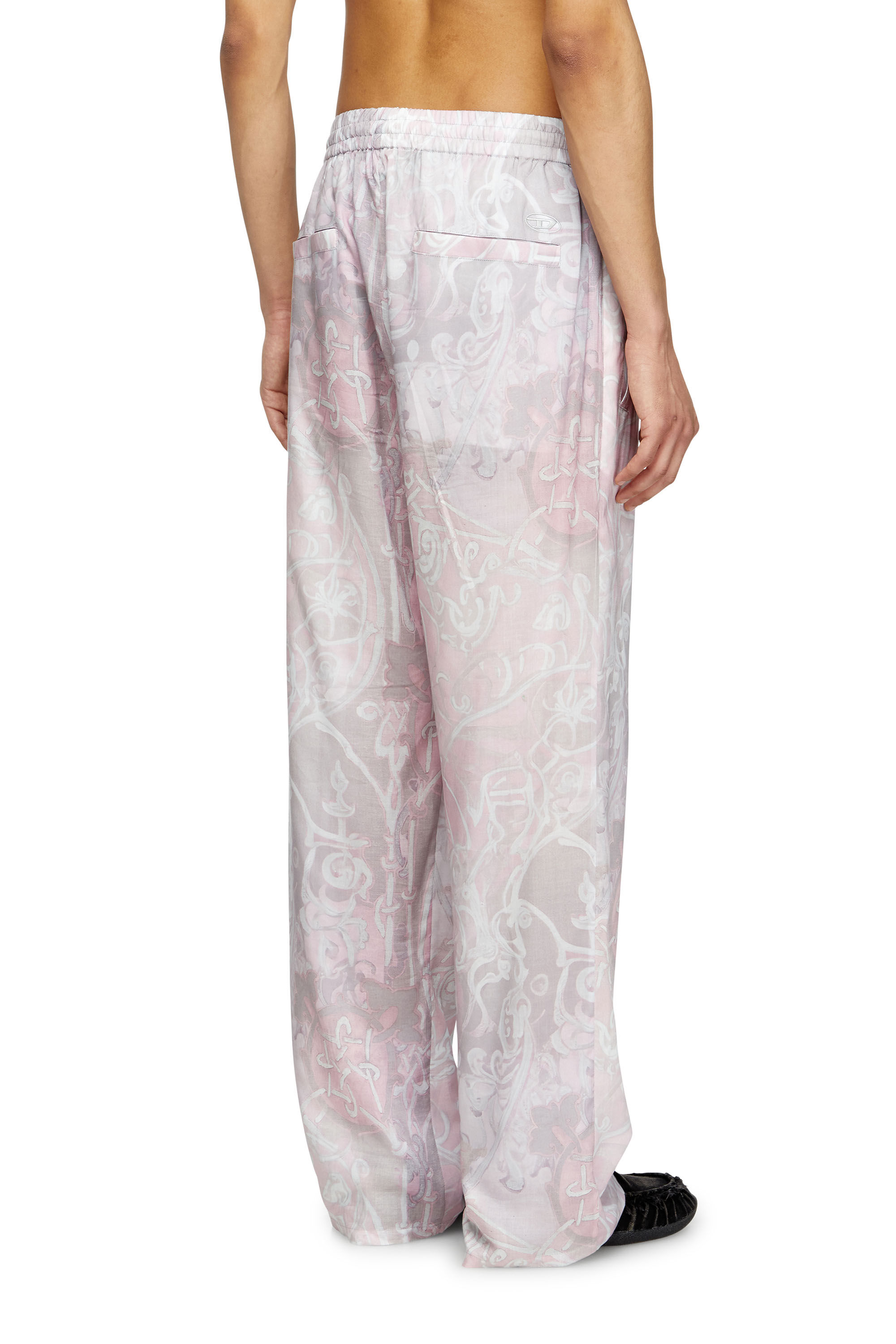 Diesel - P-THECK-A-AJFW, Pantaloni tuta con stampa medievale Unisex in Rosa - 4