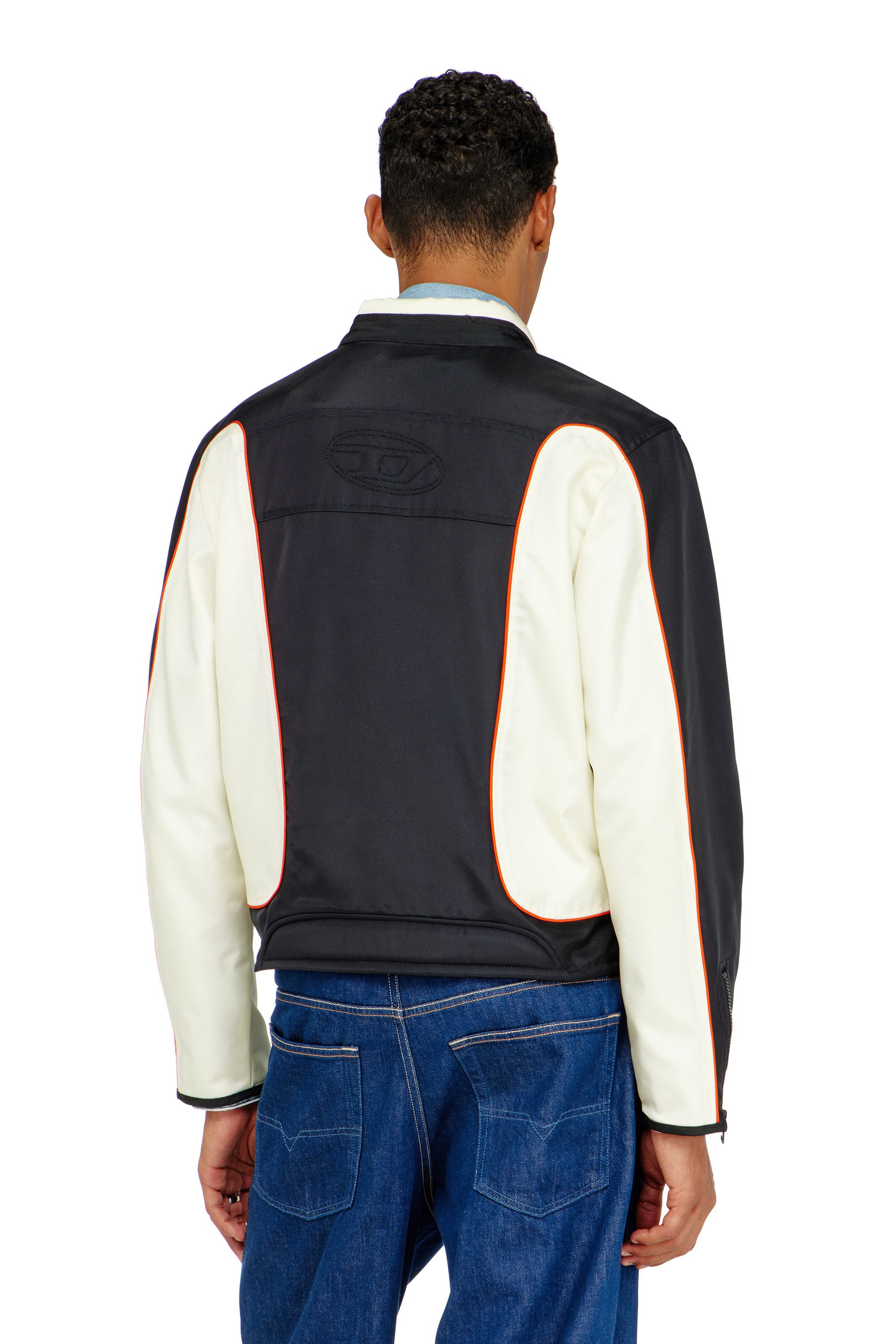 Diesel - J-BLINK-A, Giacca biker color block con piping Uomo in Multicolor - 4