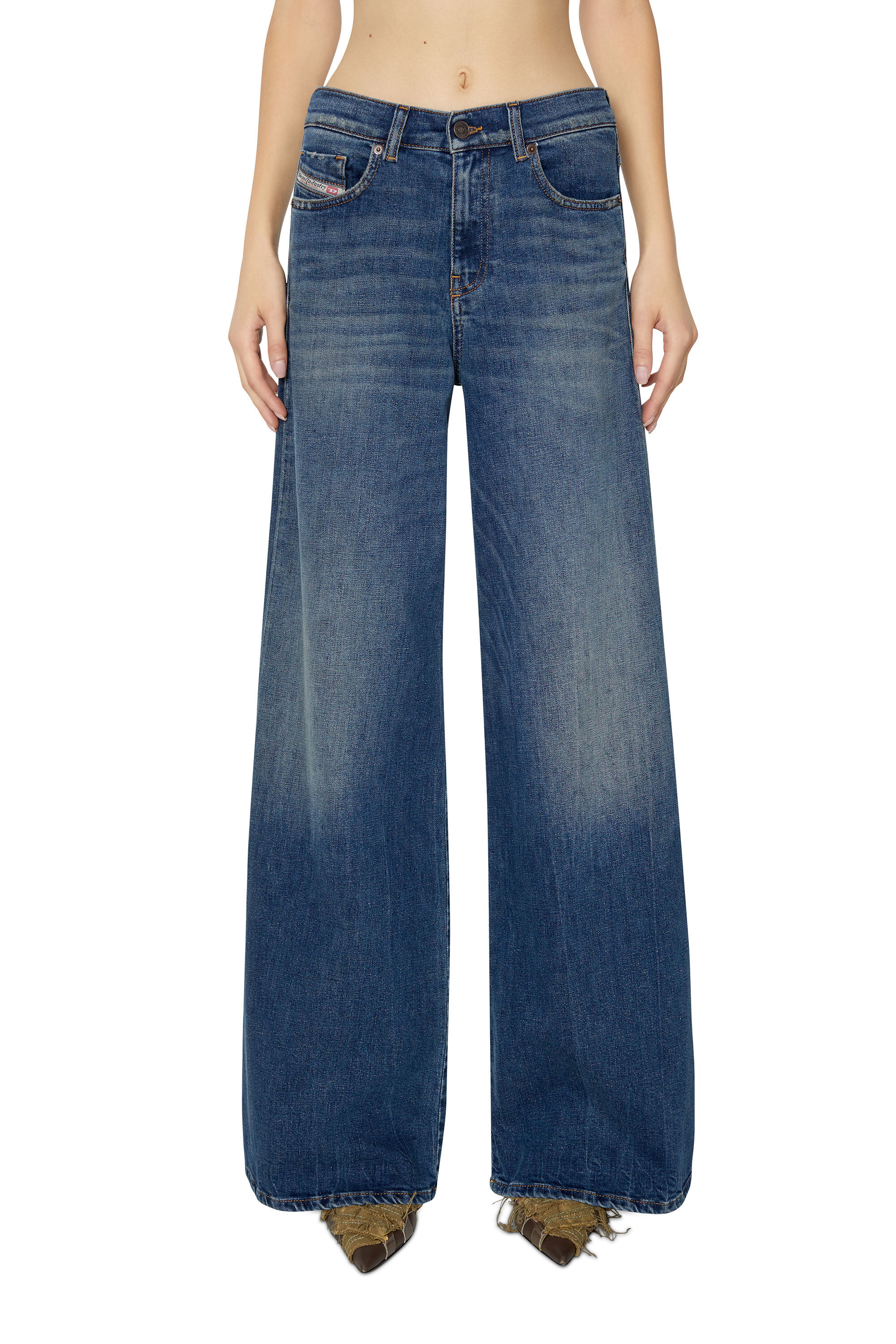 Diesel - Bootcut and Flare Jeans 1978 D-Akemi 09E66, Blu Scuro - Image 3