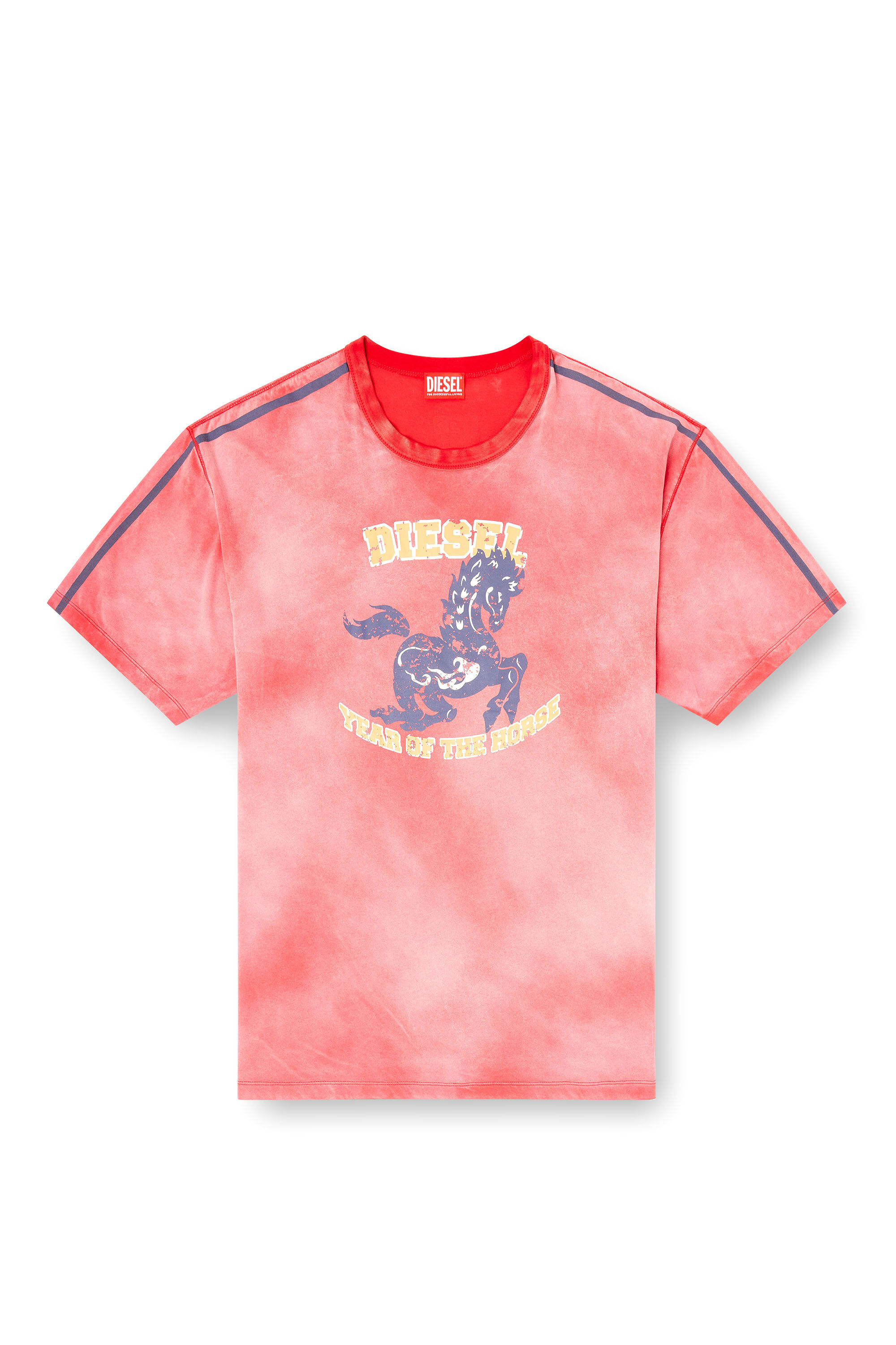 Diesel - CL-T-BOXT-HORSE, Herren Baumwoll-T-Shirt mit Pferde-Grafikdruck in Rot - 2