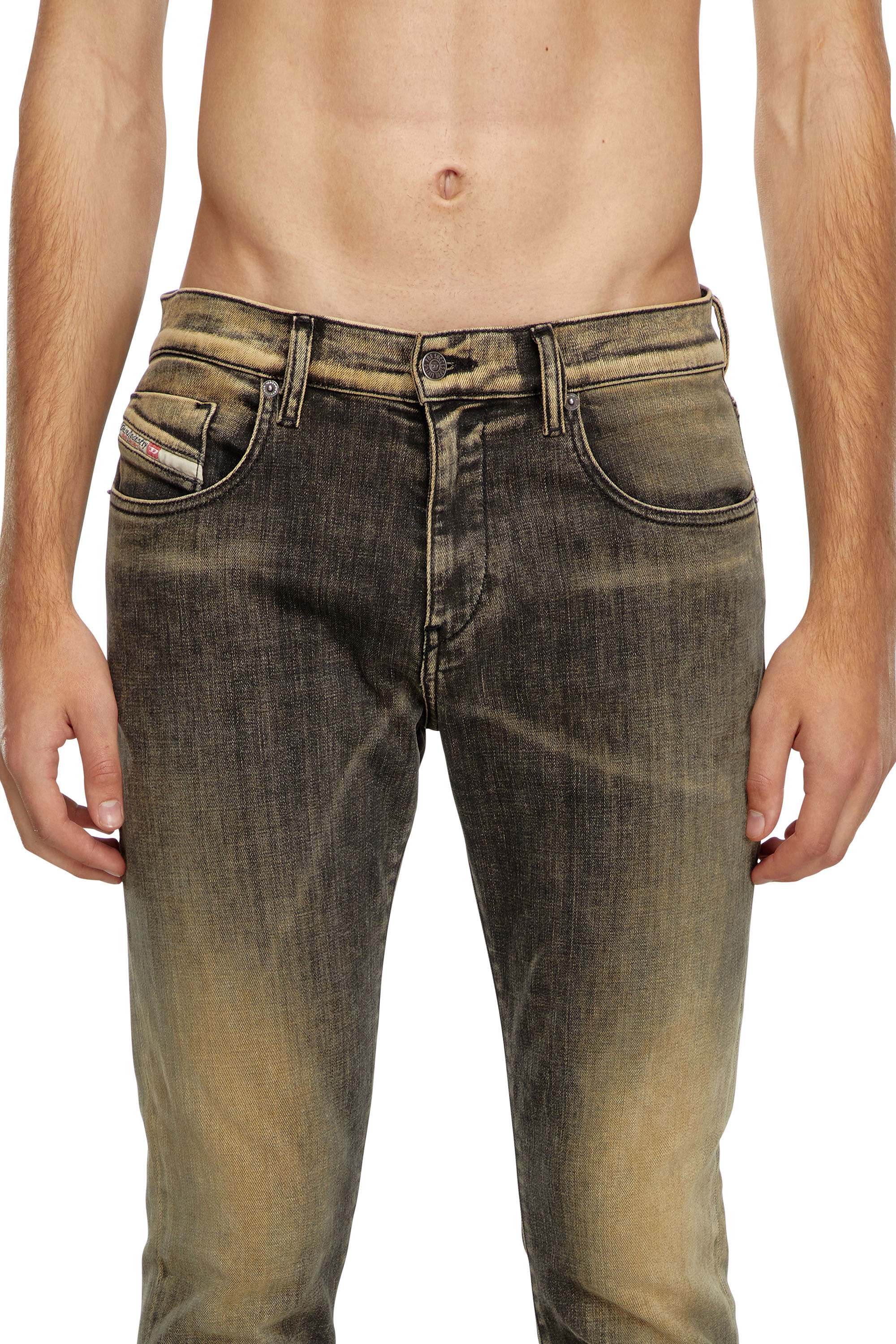 Diesel - Homme Slim Jeans 2019 D-Strukt 09J48, Noir/Beige - Image 5