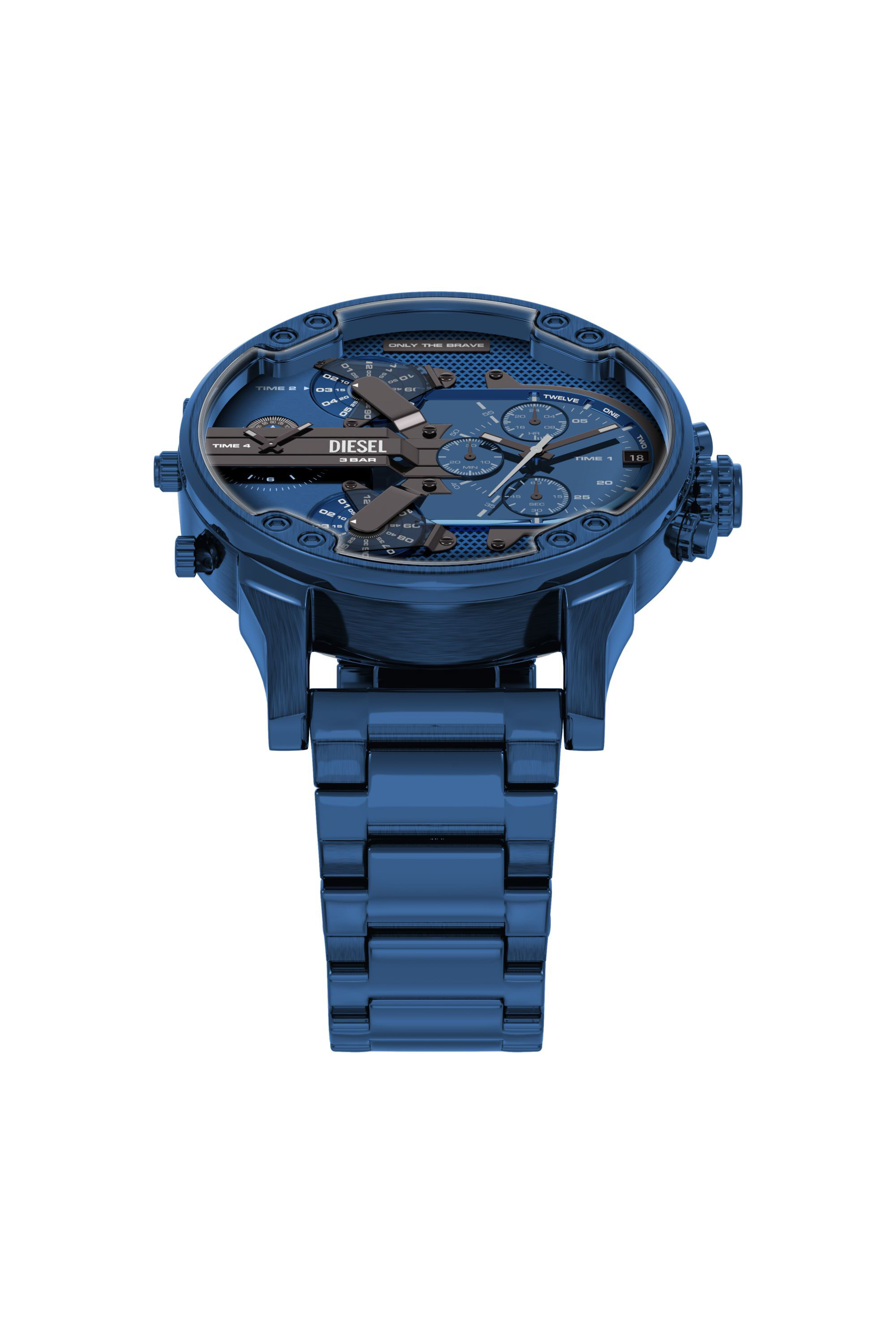 Diesel - DZ7496 WATCH, Montre Mr. Daddy 2.0 en acier inoxydable bleu Homme in Bleu - 4
