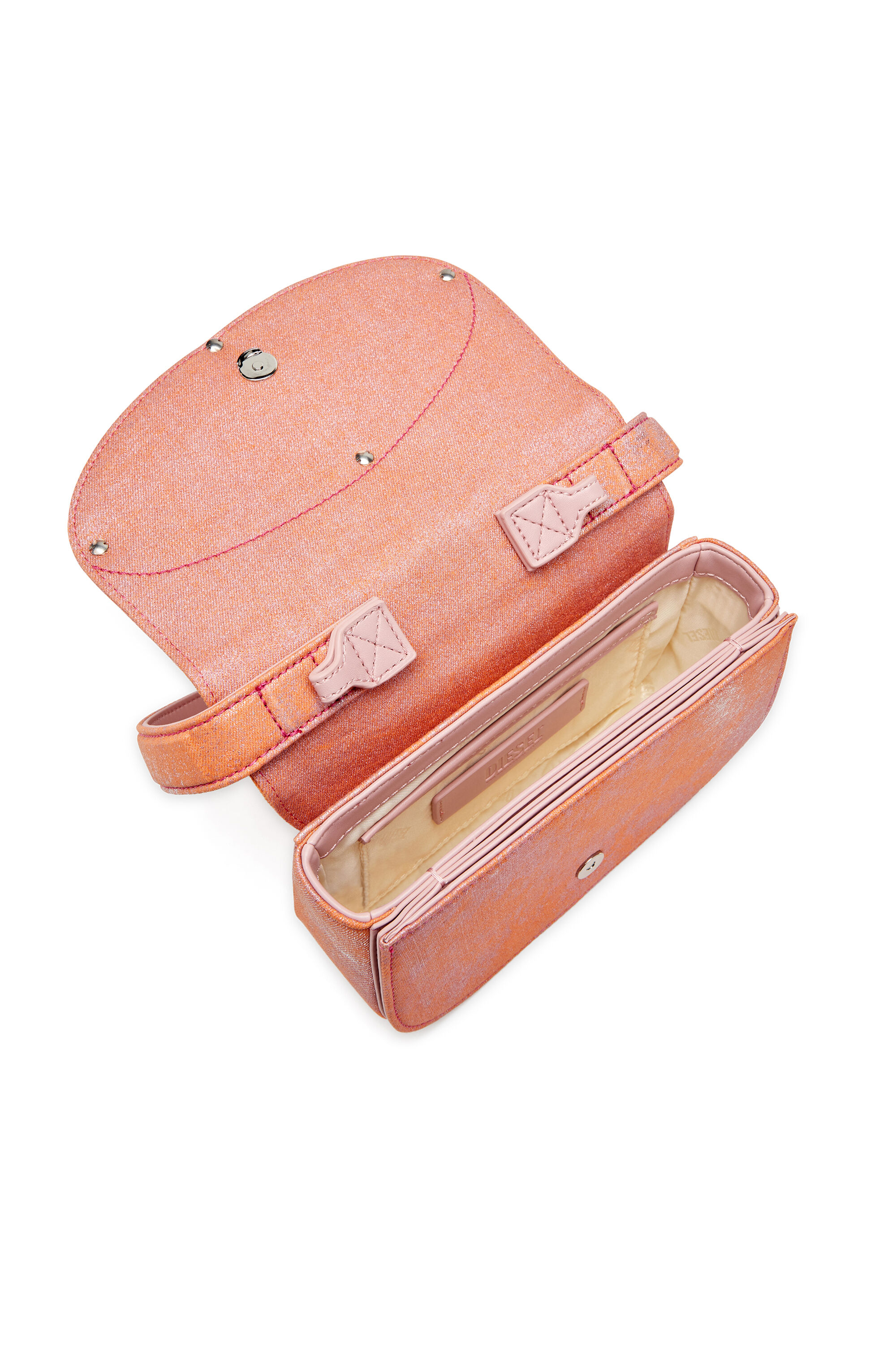 Diesel - 1DR, Damen 1DR-Ikonische Schultertasche aus popfarbenem Denim in Rosa - 5