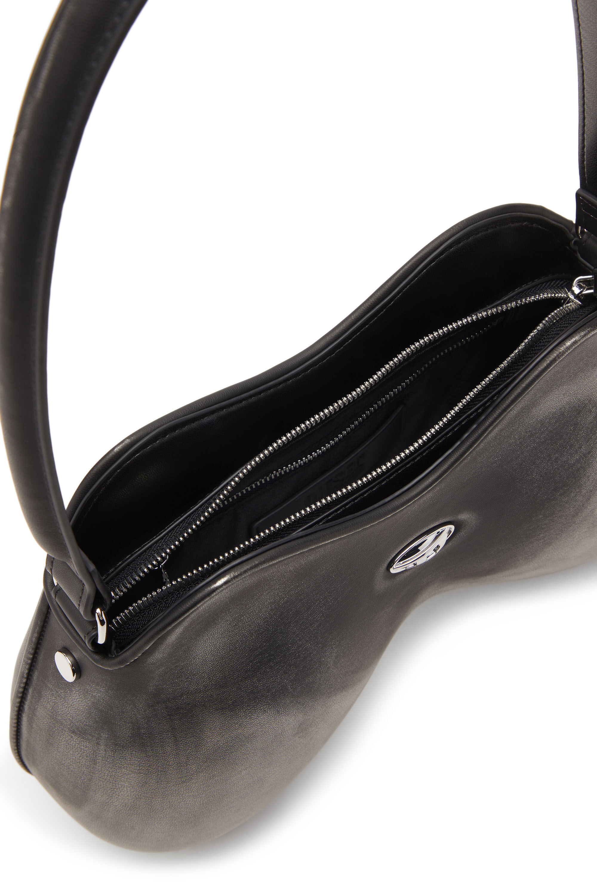 Diesel - DOUBLE-D SHOULDER, Double-D-Sac épaule rigide en PU brossé Femme in Noir - 5