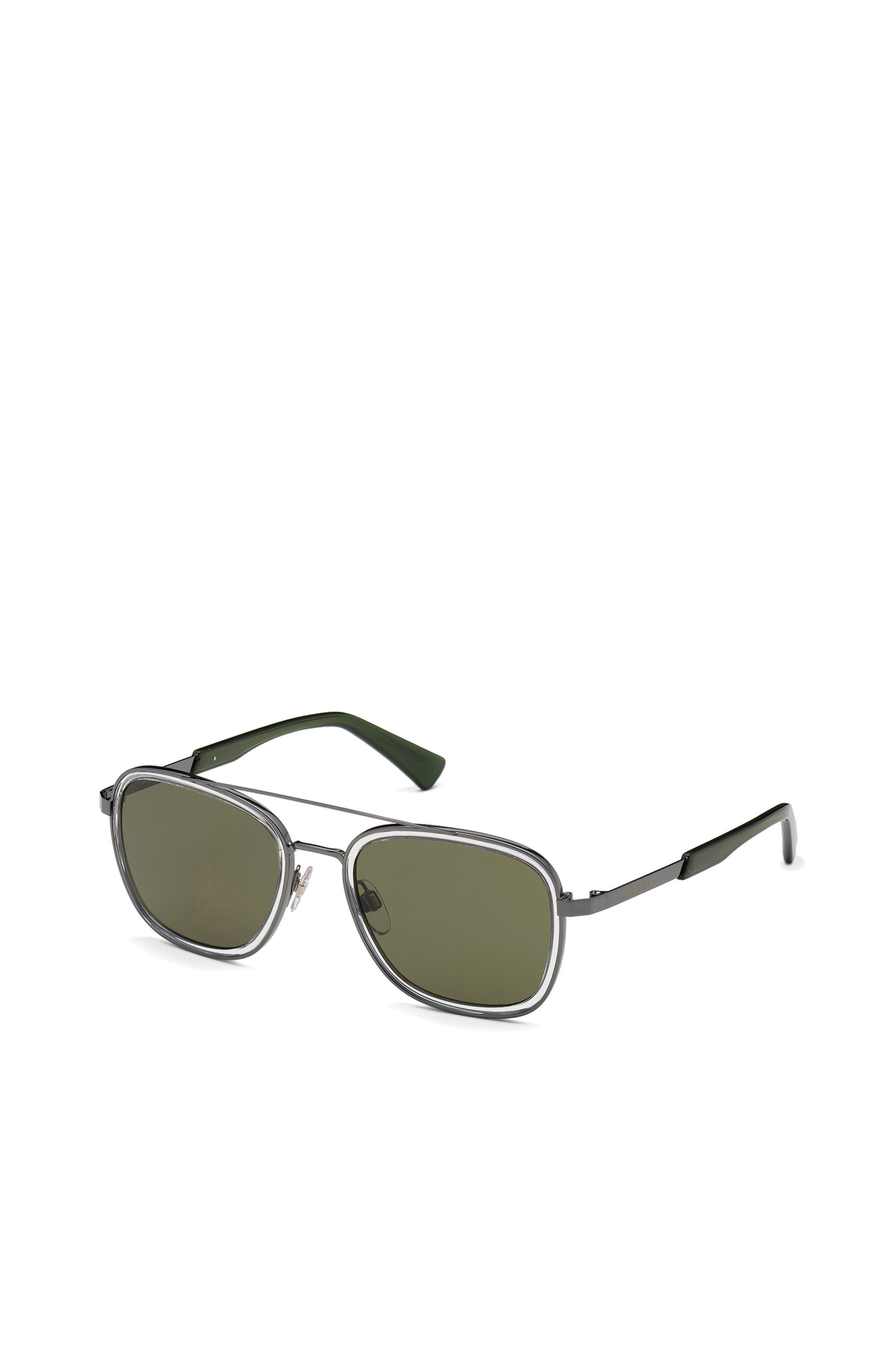 Diesel - DL0320, Herren Navigator-Brille aus Metall in Grün - 2