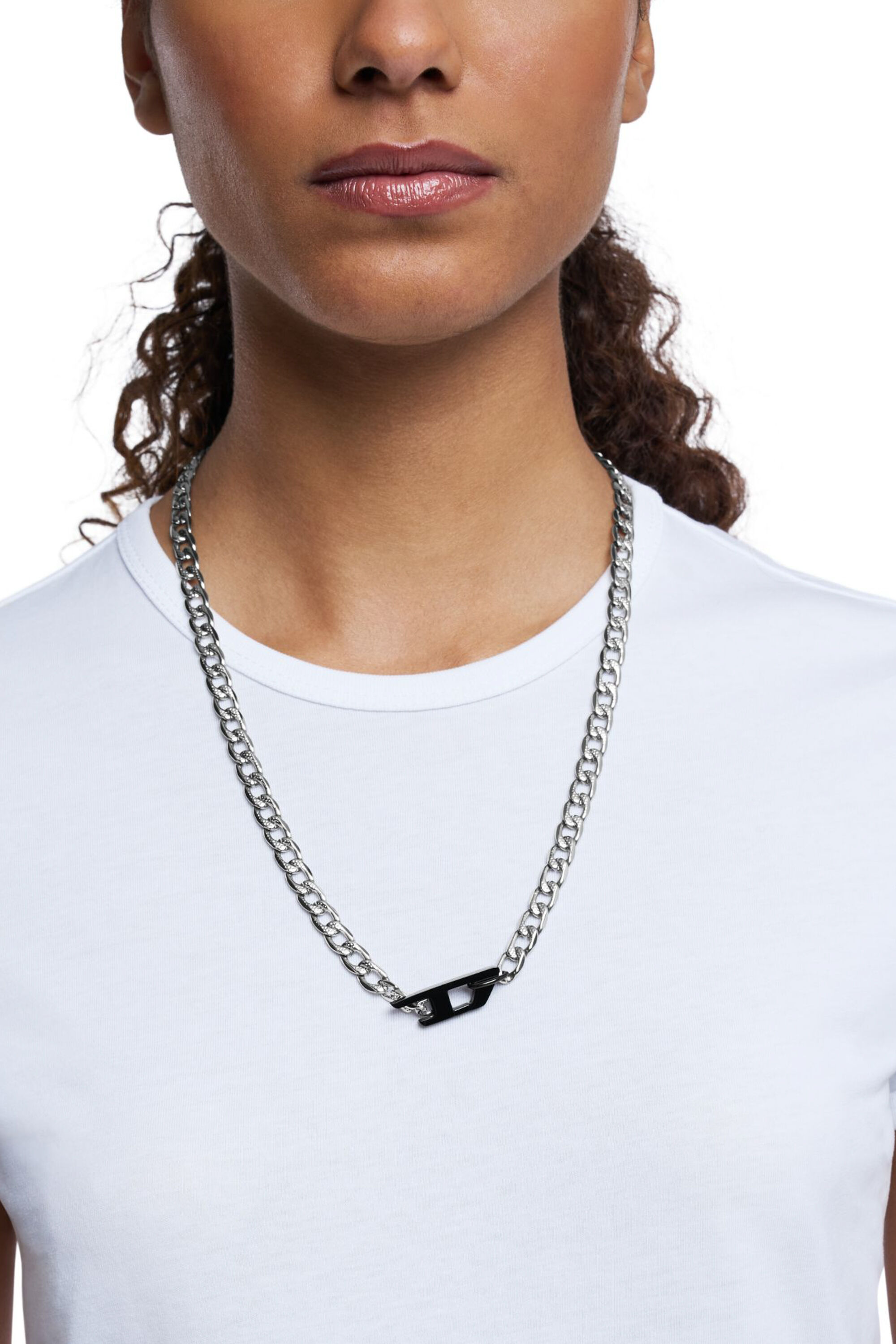 Diesel - DX1636931 JEWELLERY, Collier en acier inoxydable bicolore Mixte in Gris argenté - 3