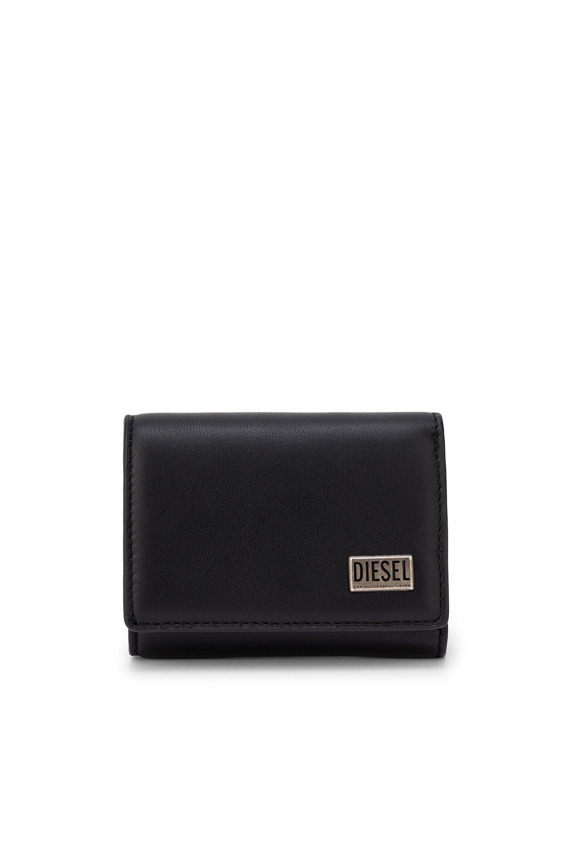 Diesel - BISCOTTO BI FOLD COIN S 3D, Herren Portemonnaie im Faltdesign aus semi-glänzendem Leder in null - 1
