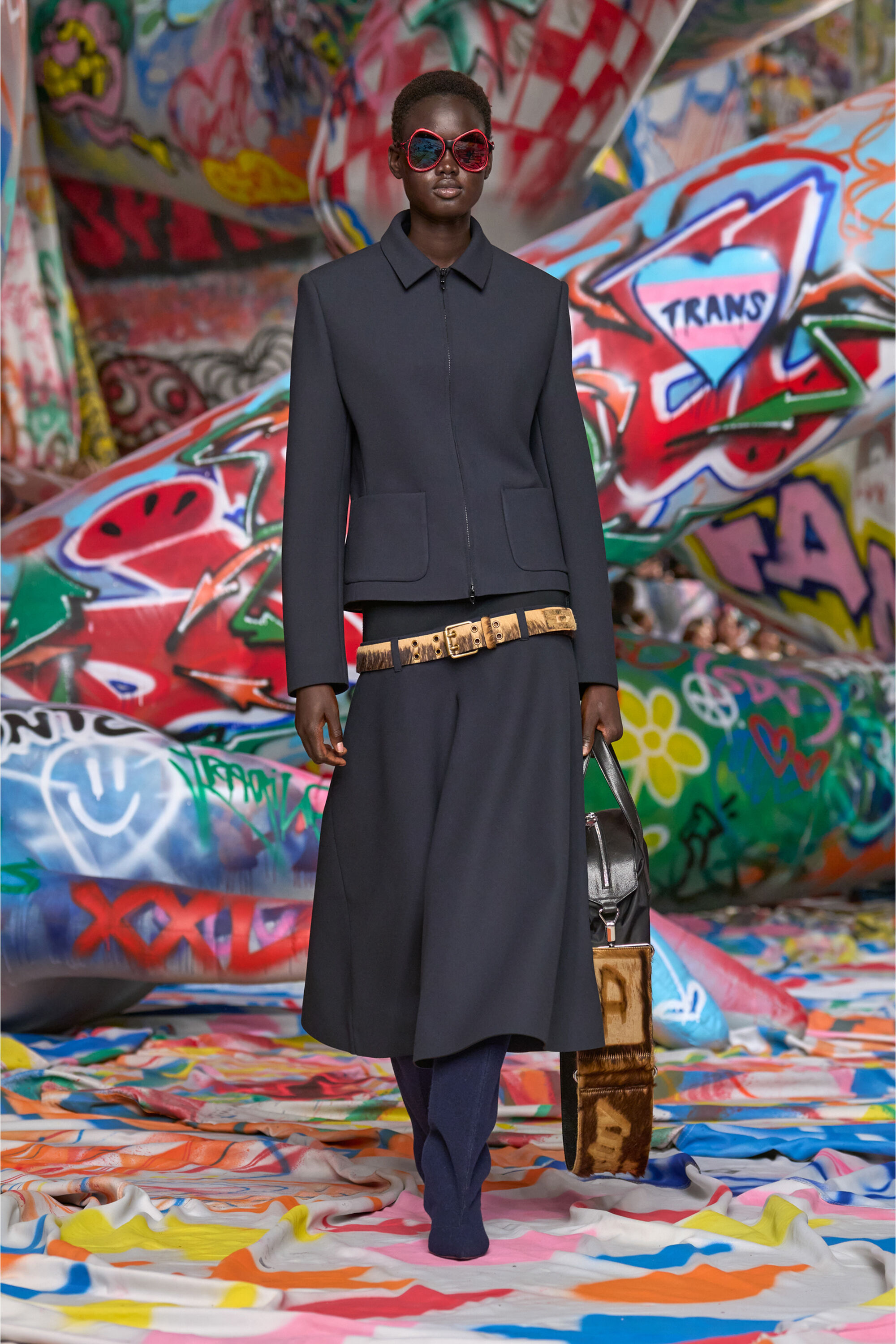 Diesel - G-CESARA-BOND, Damen Kragenjacke aus neoprenbeschichtetem Stoff in Dunkelblau - 6