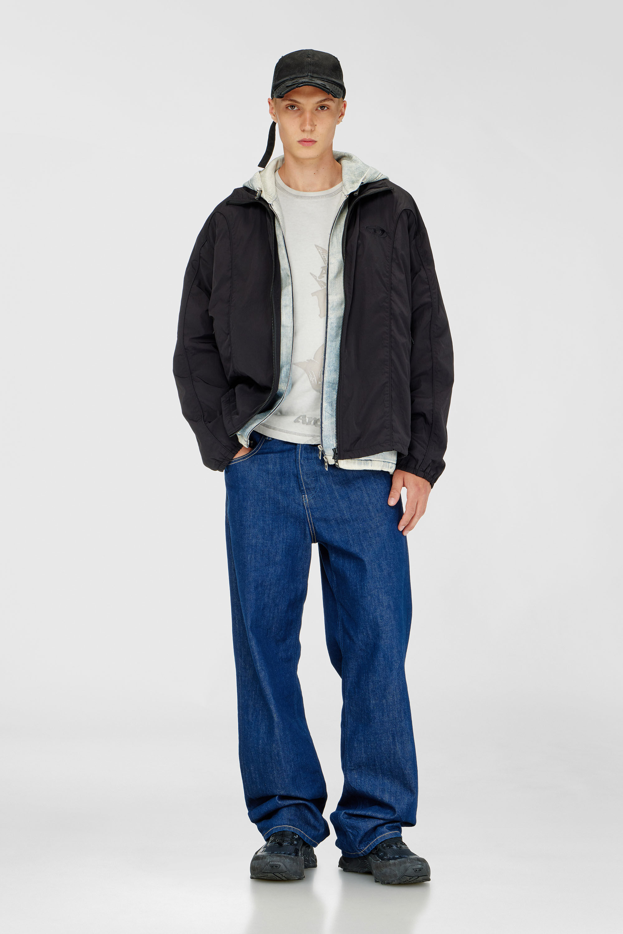 Diesel - C-BIGDOV, Herren Cap aus baumwoll-twill mit distressed details in Schwarz - 4