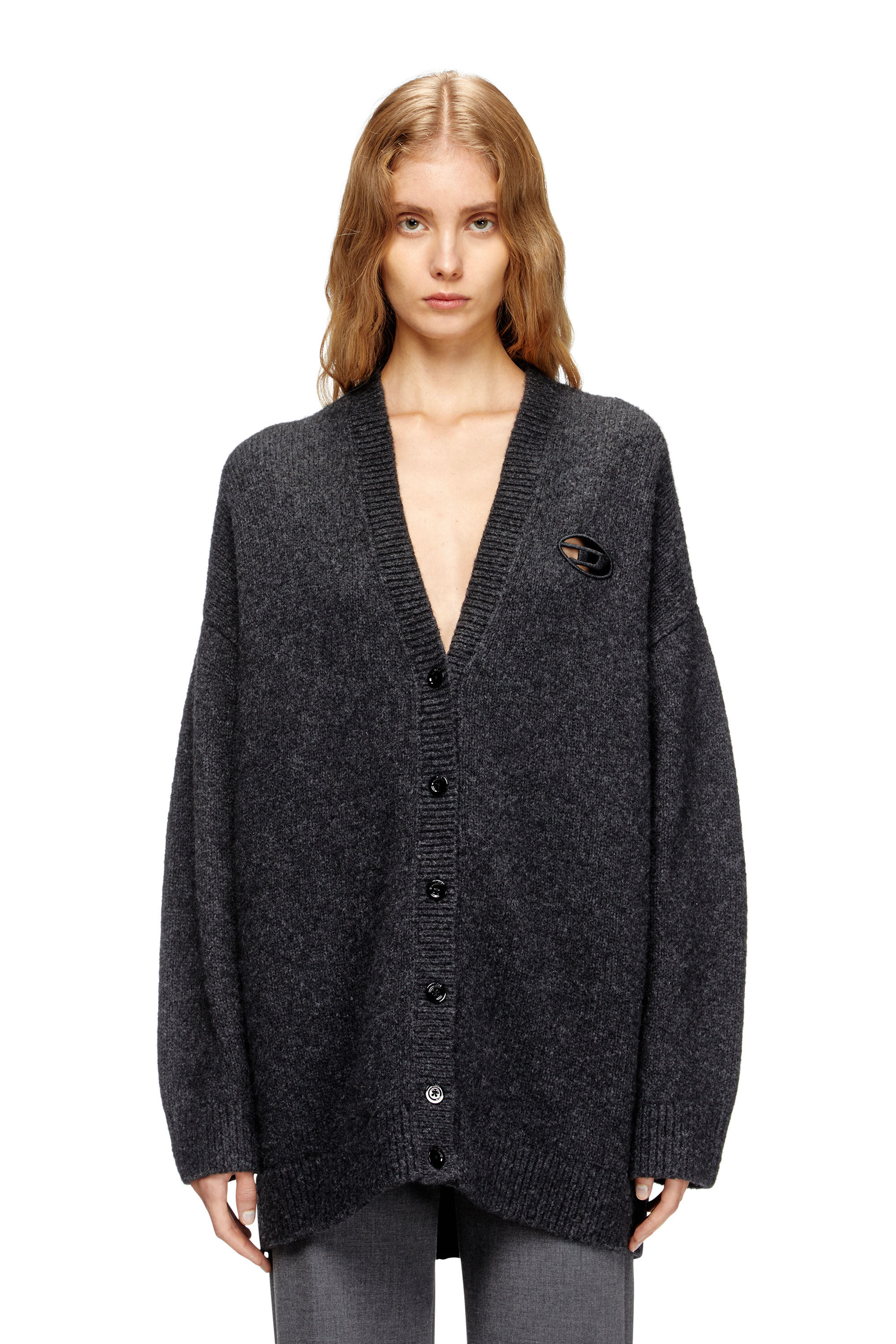 Diesel - M-AREELA, Cardigan in wool and alpaca blend Donna in Multicolor - 3