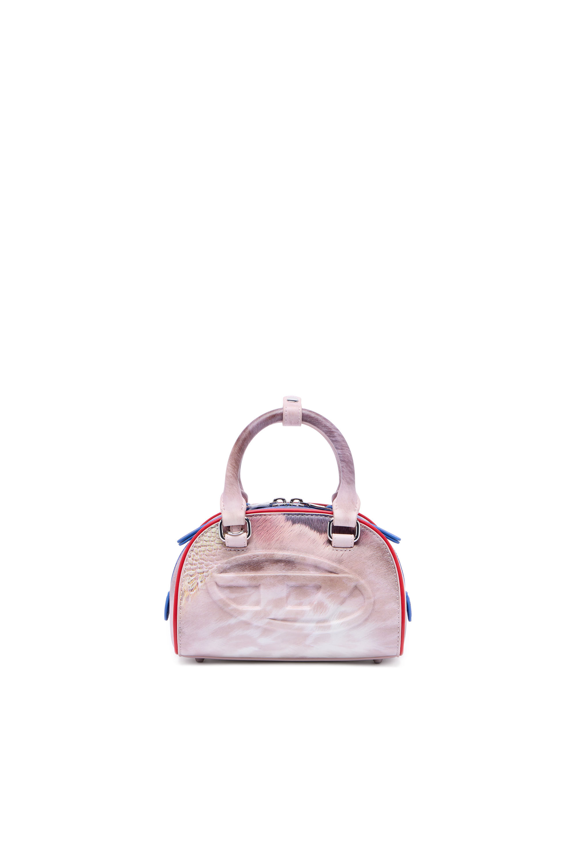 Diesel - 1DR DOME CROSSBODY, 1DR Dome-Sac bowling mini avec imprim&eacute; animalier Femme in Polychrome - 2