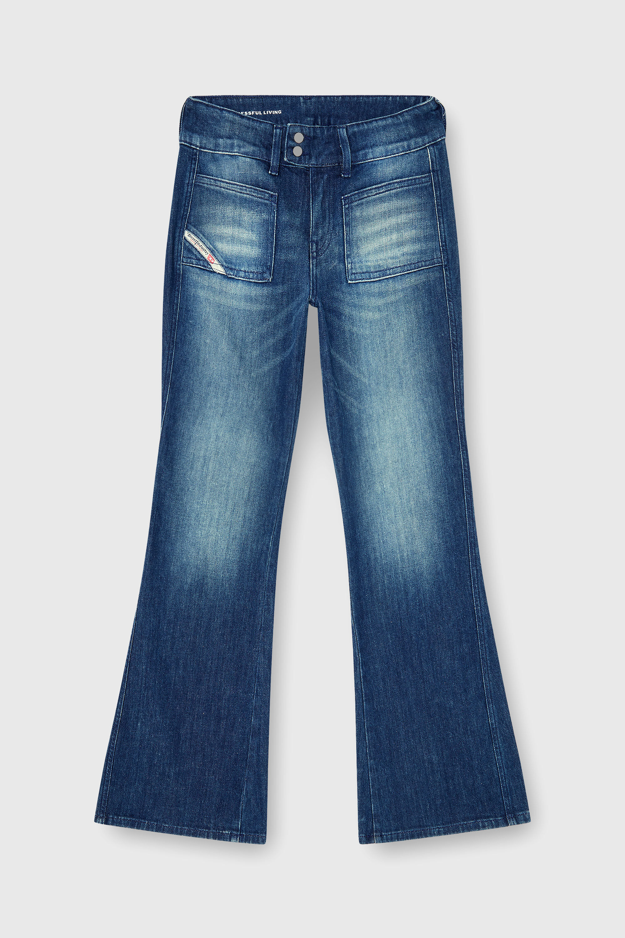 Diesel - Bootcut Jeans D-Hush 0KBBR Donna, Blu Scuro - Image 6