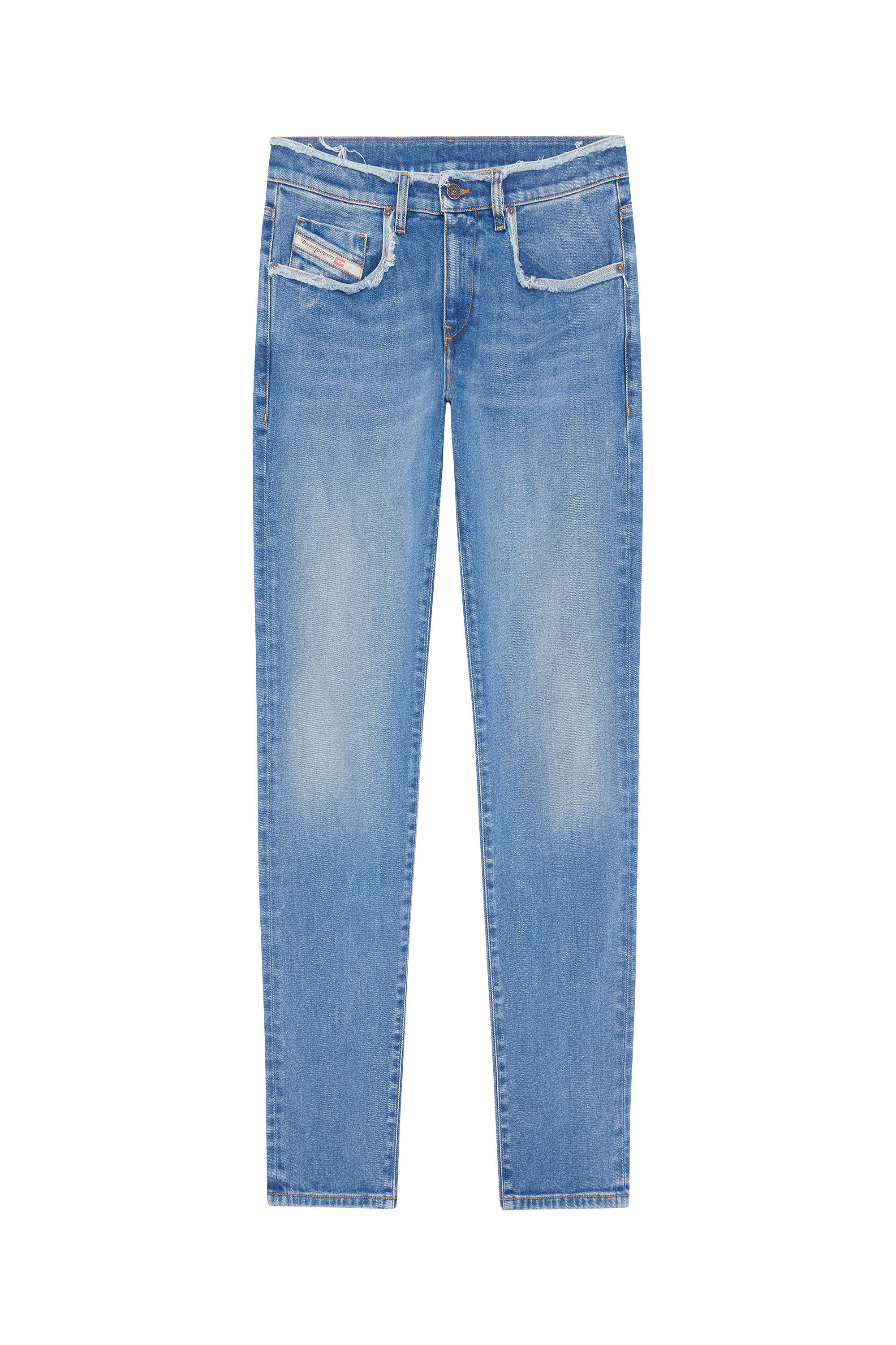 Diesel - 2019 D-STRUKT 09E19 Slim Jeans, Bleu moyen - Image 1