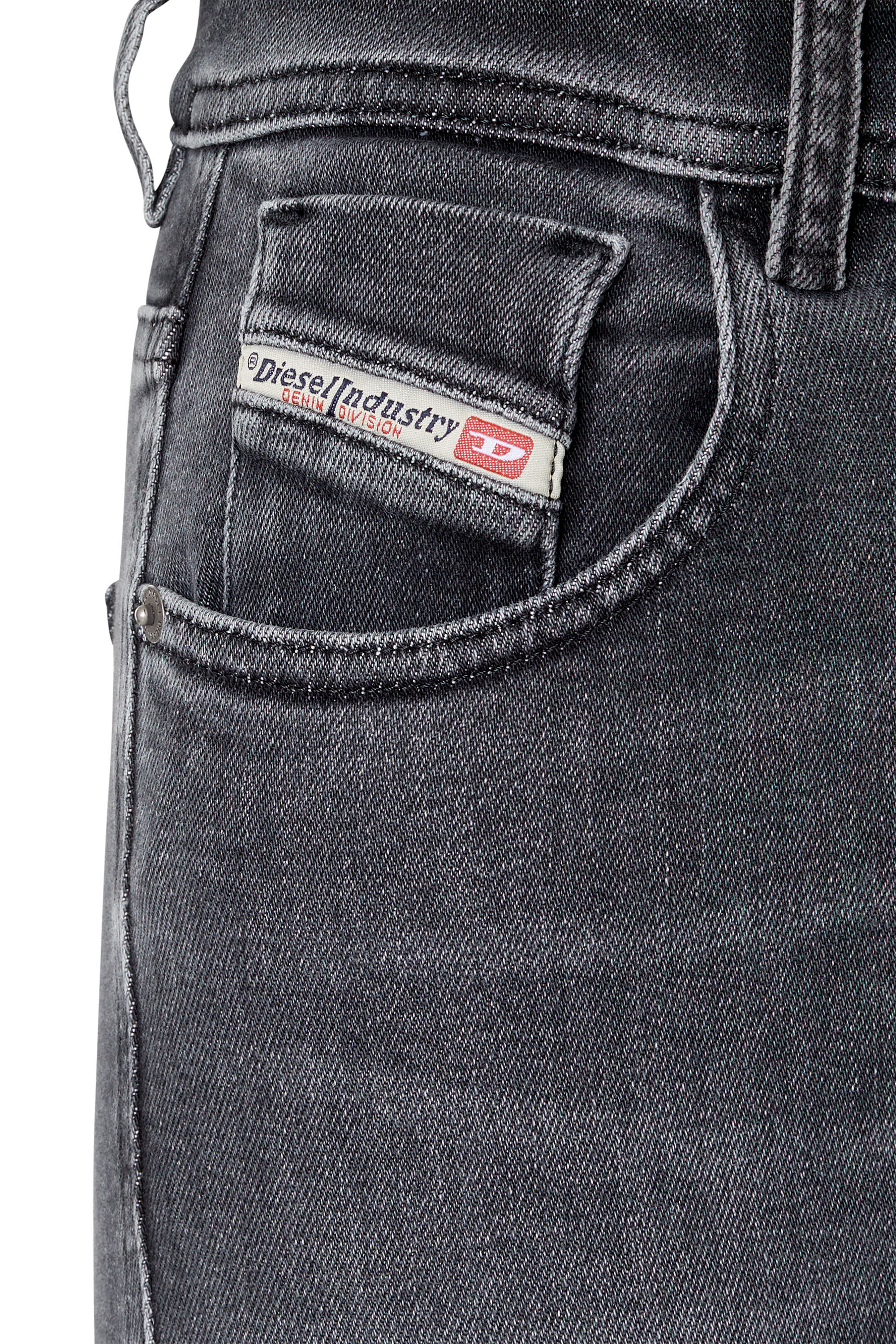 Diesel - Super skinny Jeans 1984 Slandy-High 09D61, Noir/Gris foncé - Image 6