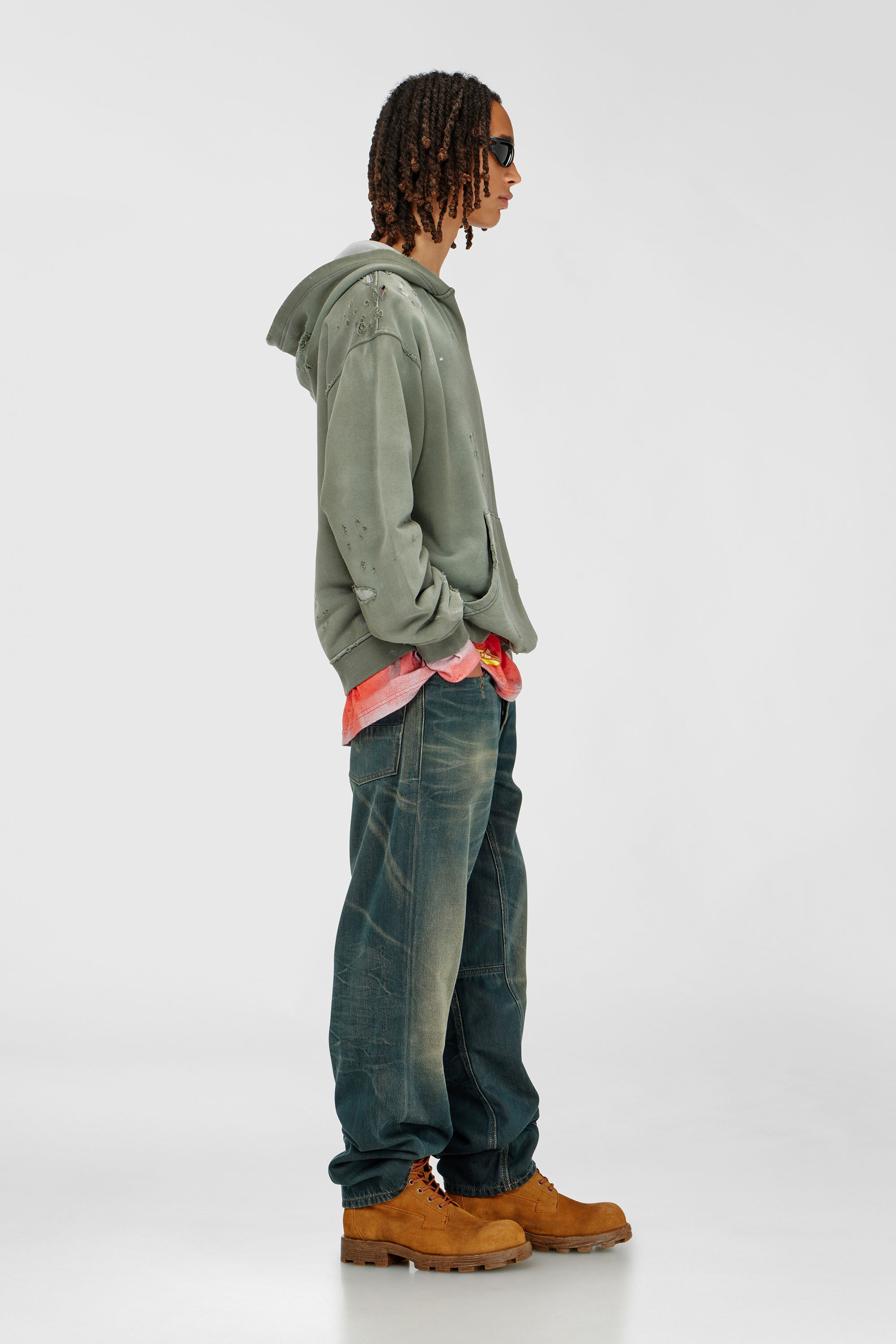 Diesel - Relaxed Jeans 2001 D-Macro 09P85 Uomo, Blu Scuro - Image 2