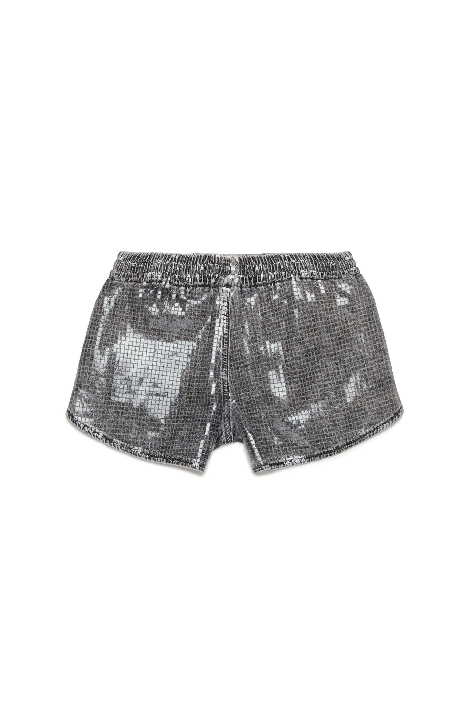 Diesel - PSUNNY, Short in denim effetto paillette Donna in Nero - 2