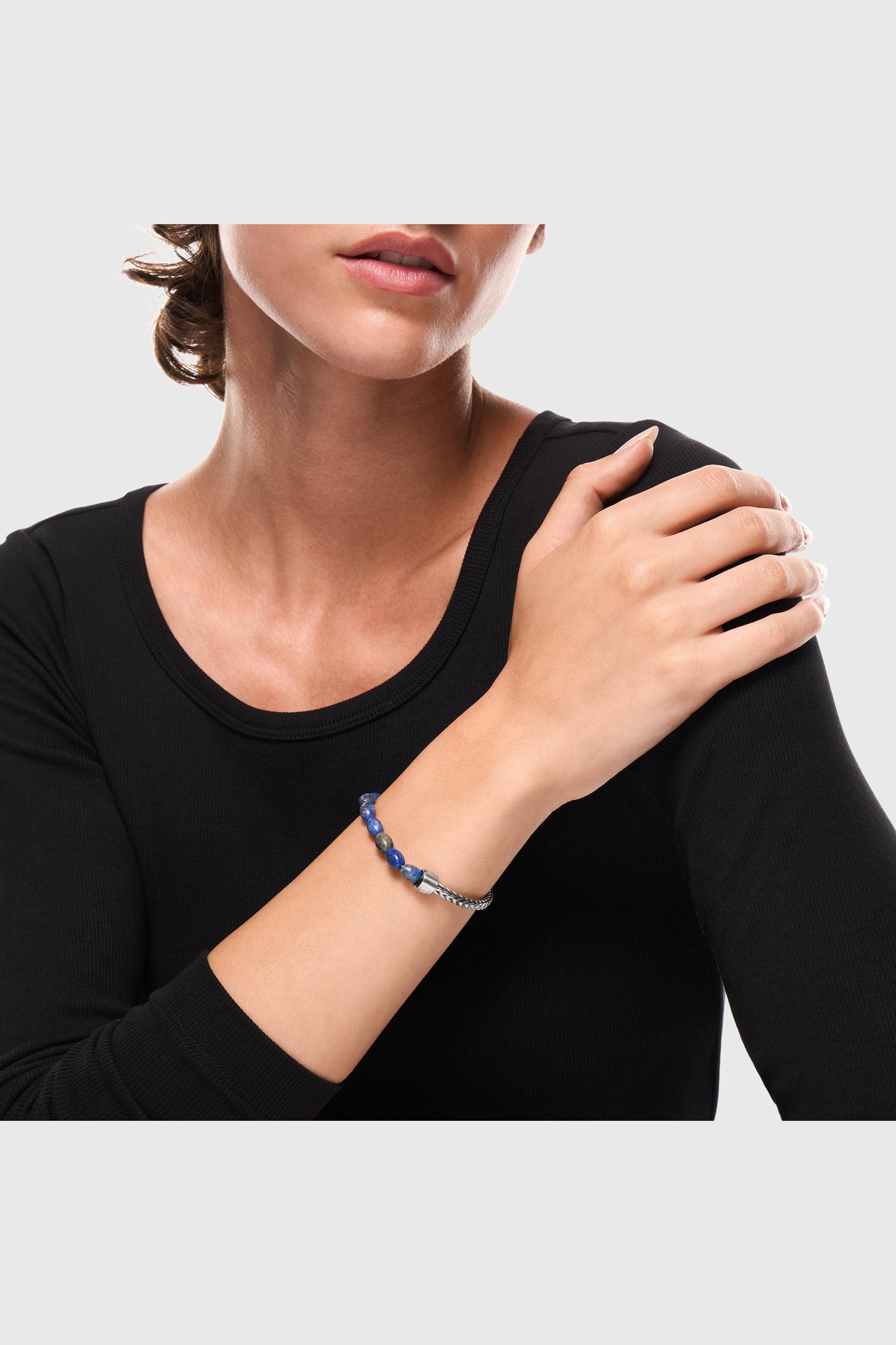 Diesel - DX1713040, Bracciale con perline in lapislazzuli Unisex in Argento - 5