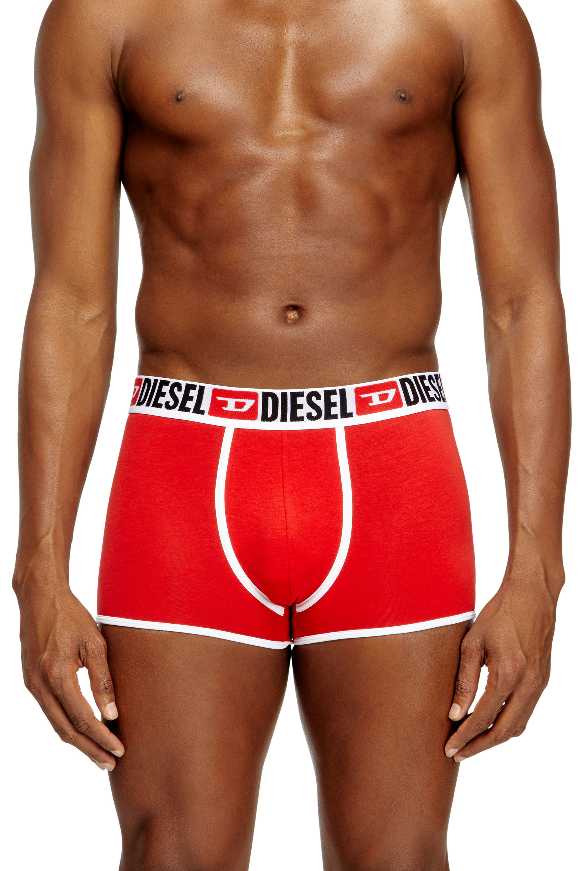 Diesel - DANILO-D-CORE-3PACK, Lot de 3 boxers en coton stretch avec bordure Homme in Rouge - 3