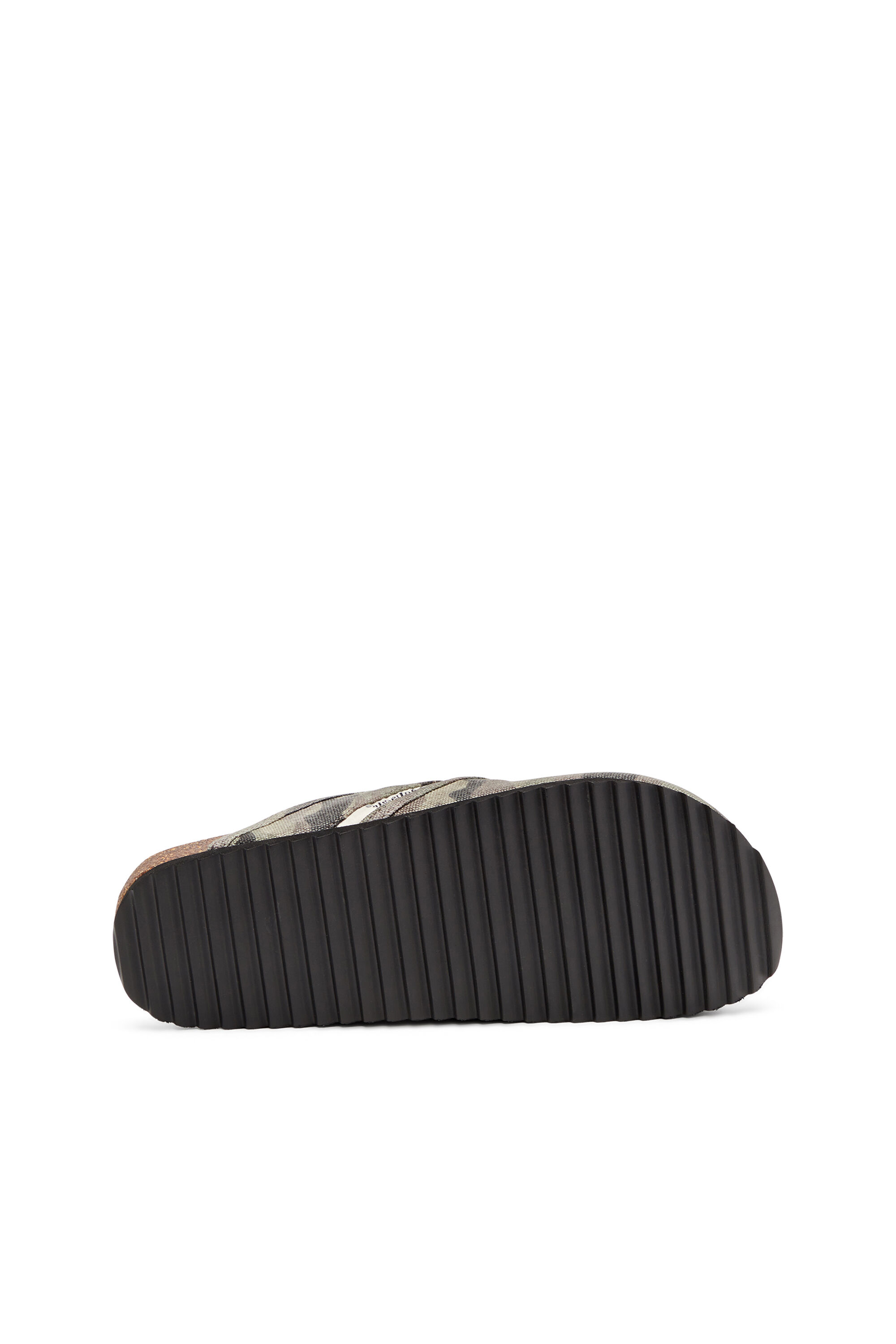 Diesel - D-WOODSTOCK SLIP-ON, D-Woodstock-Mules en toile avec imprimé camouflage Homme in Vert - 5