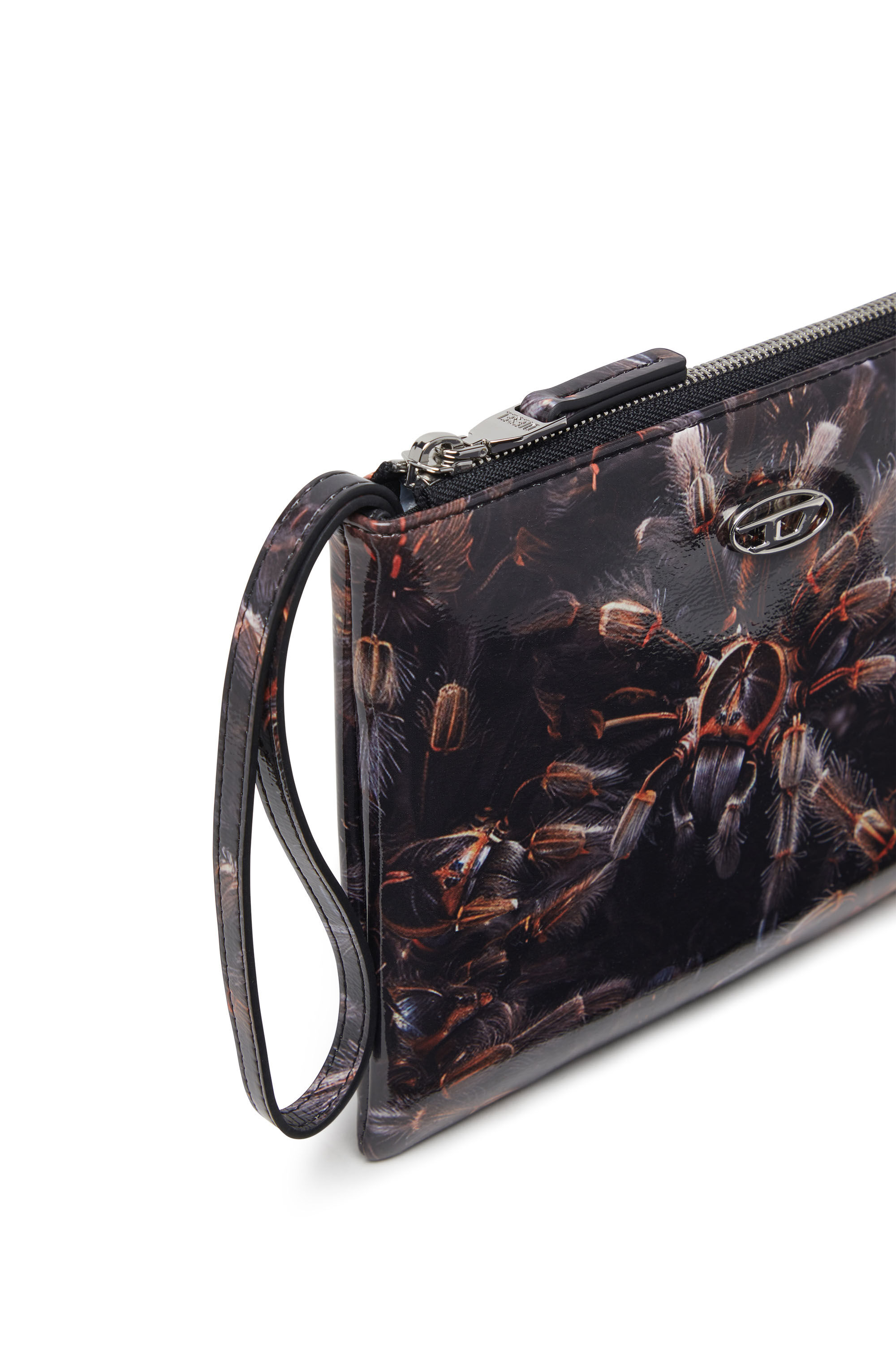 Diesel - PLAY POUCH II, Pouch in PU lucido stampato Donna in Nero - 5