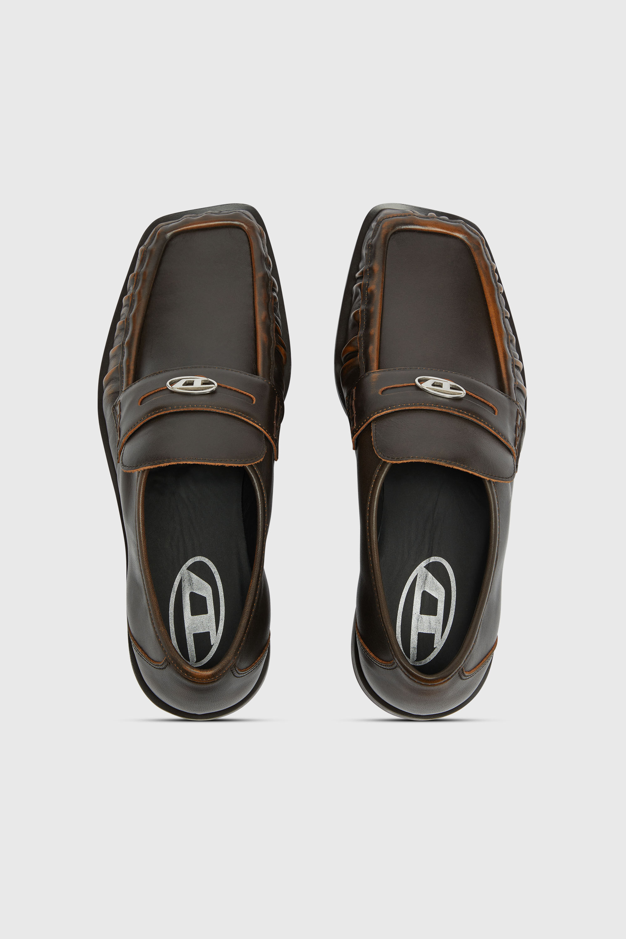 Diesel - D-AMBER LOAFER, D-Amber - Penny loafers in pelle Uomo in Marrone - 5