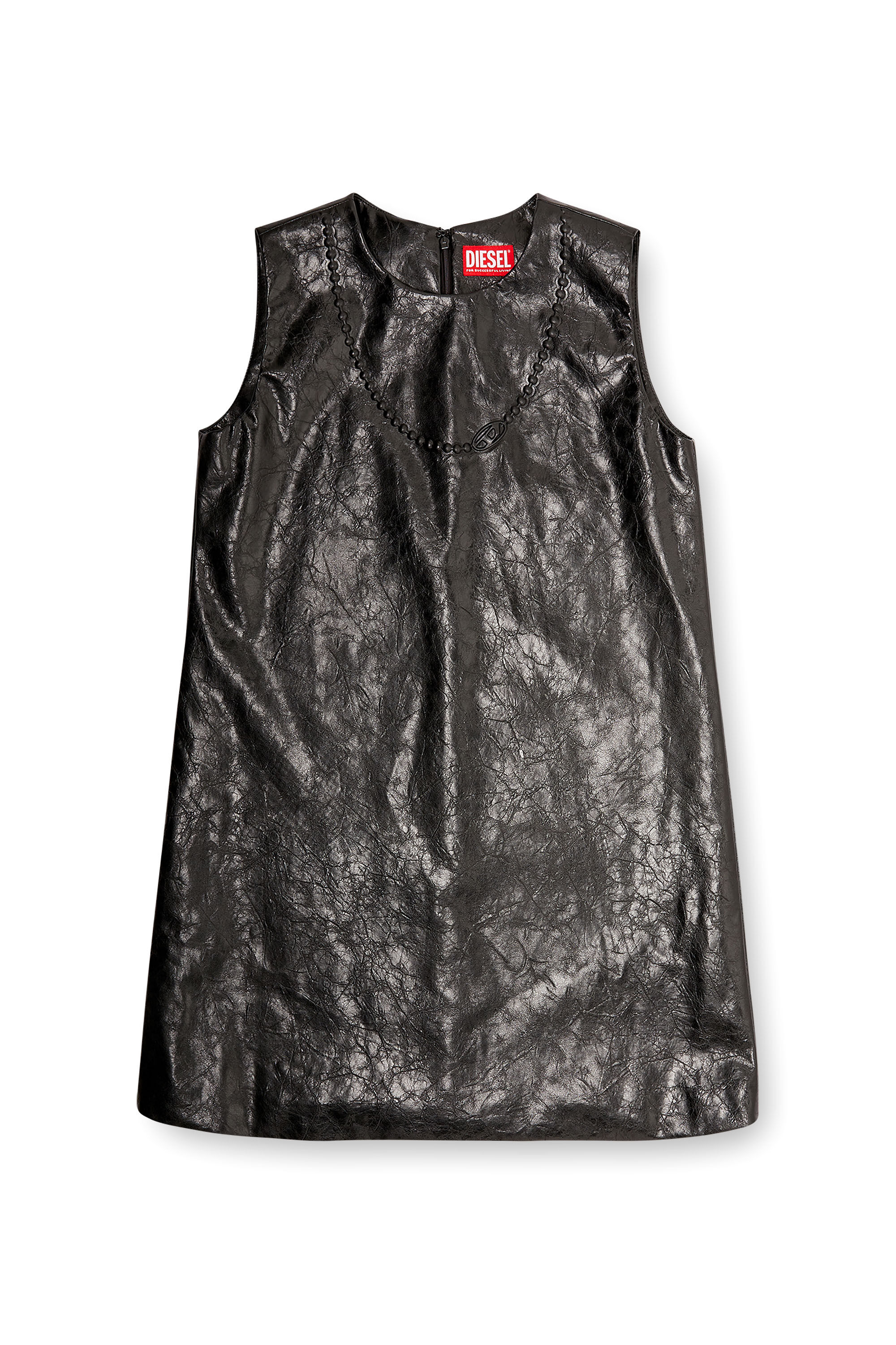 Diesel - D-ARES, Robe courte enduite avec Oval D embossé Femme in ToBeDefined - 2