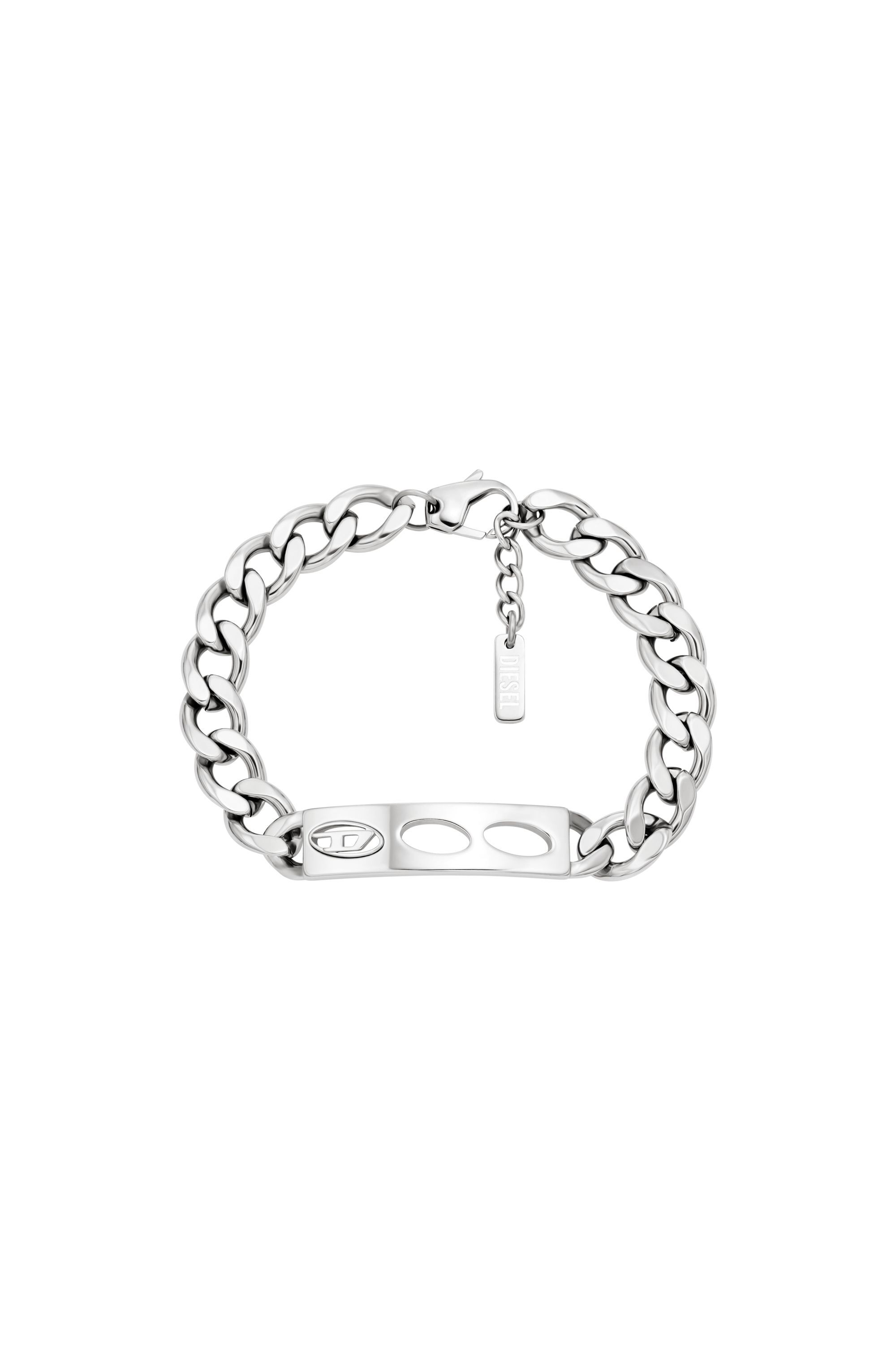 Diesel - DX166340 JEWELLERY, Bracciale identificativo in acciaio inox Unisex in Argento - 1