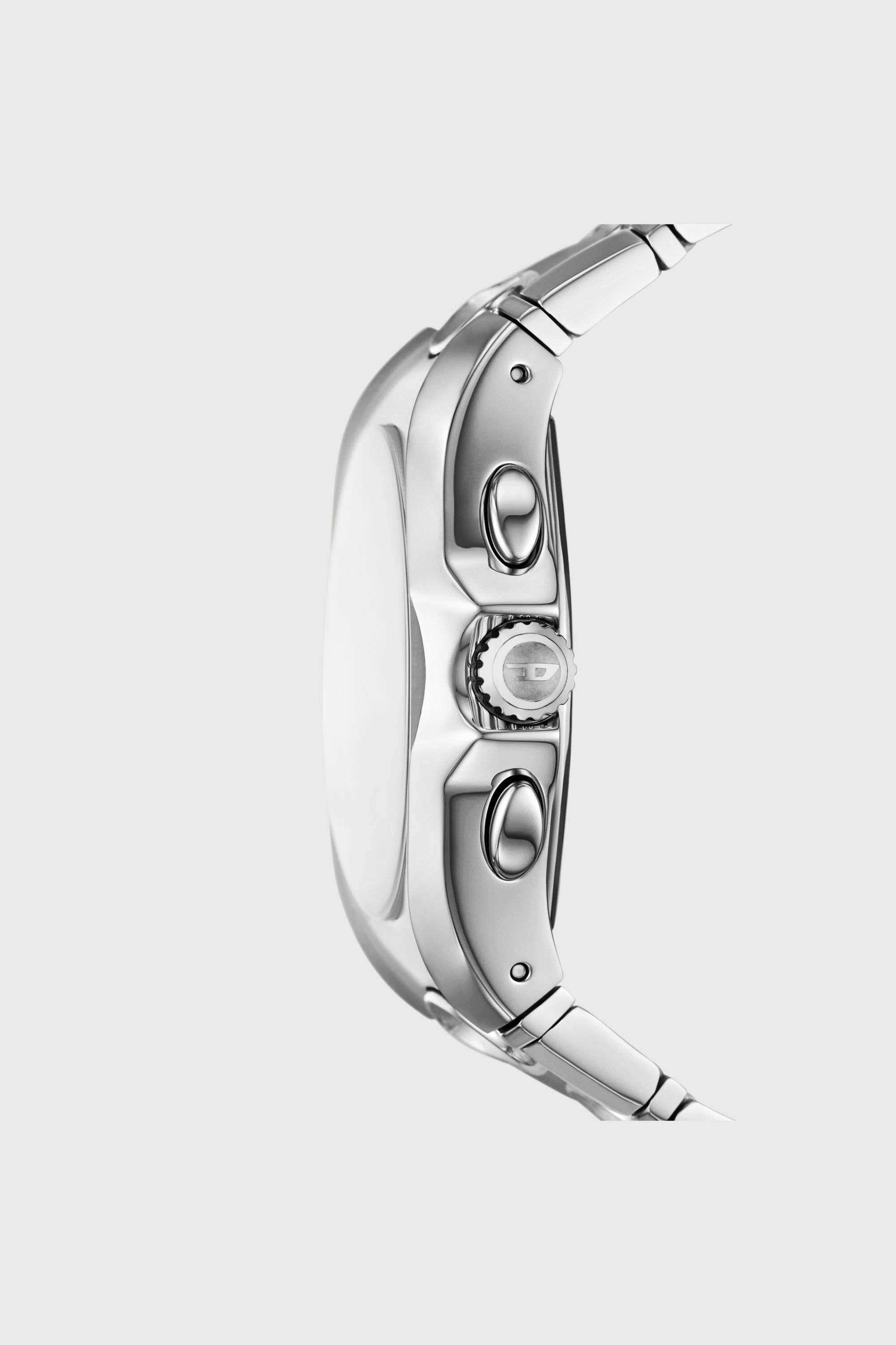 Diesel - DZ4694 WATCH, Montre D-Curve acier inoxydable Homme in Gris argent&eacute; - 3