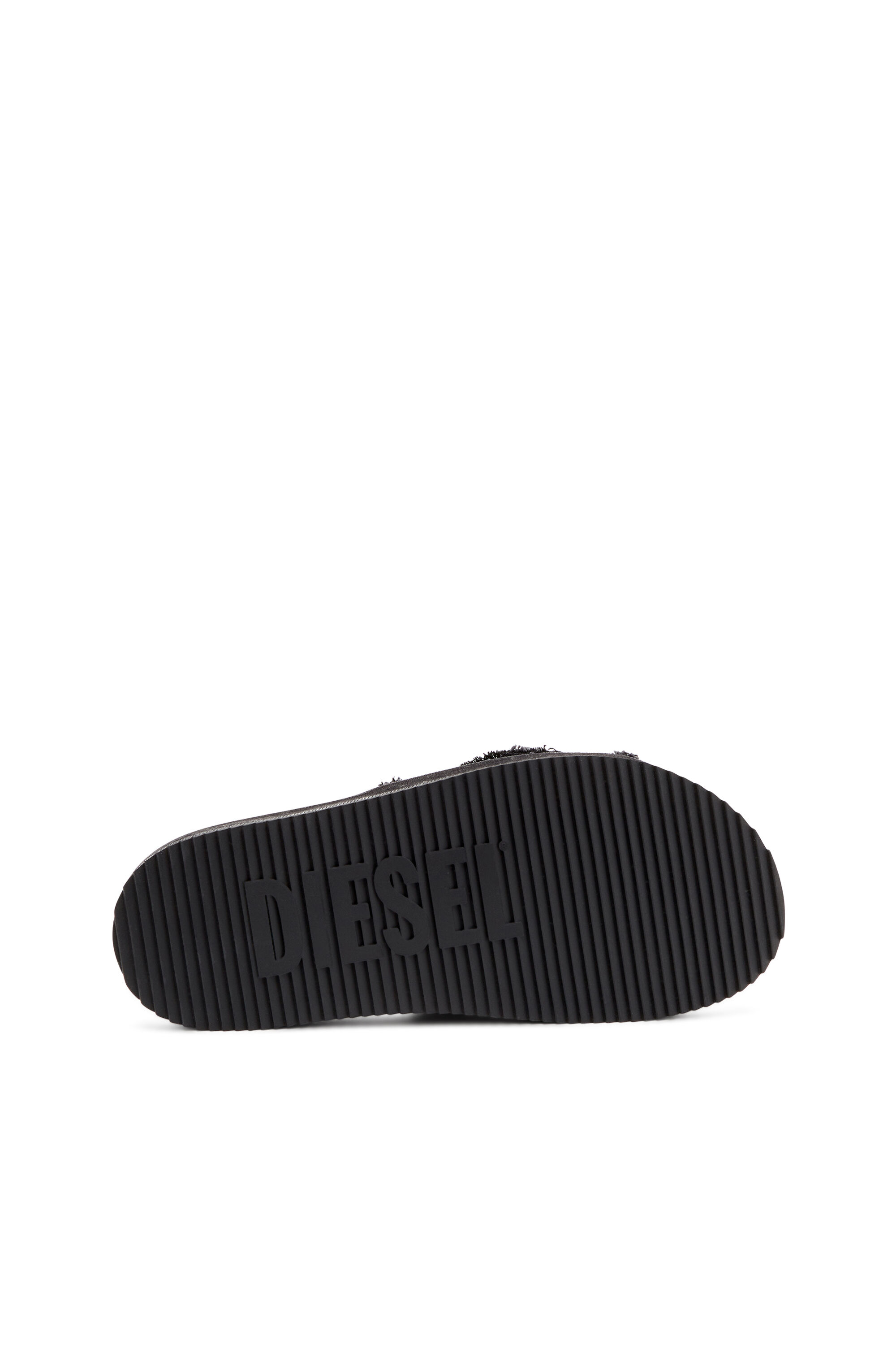 Diesel - SA-SLIDE D OVAL, Sa-Slide D-Slide in denim distressed Unisex in Nero - 5