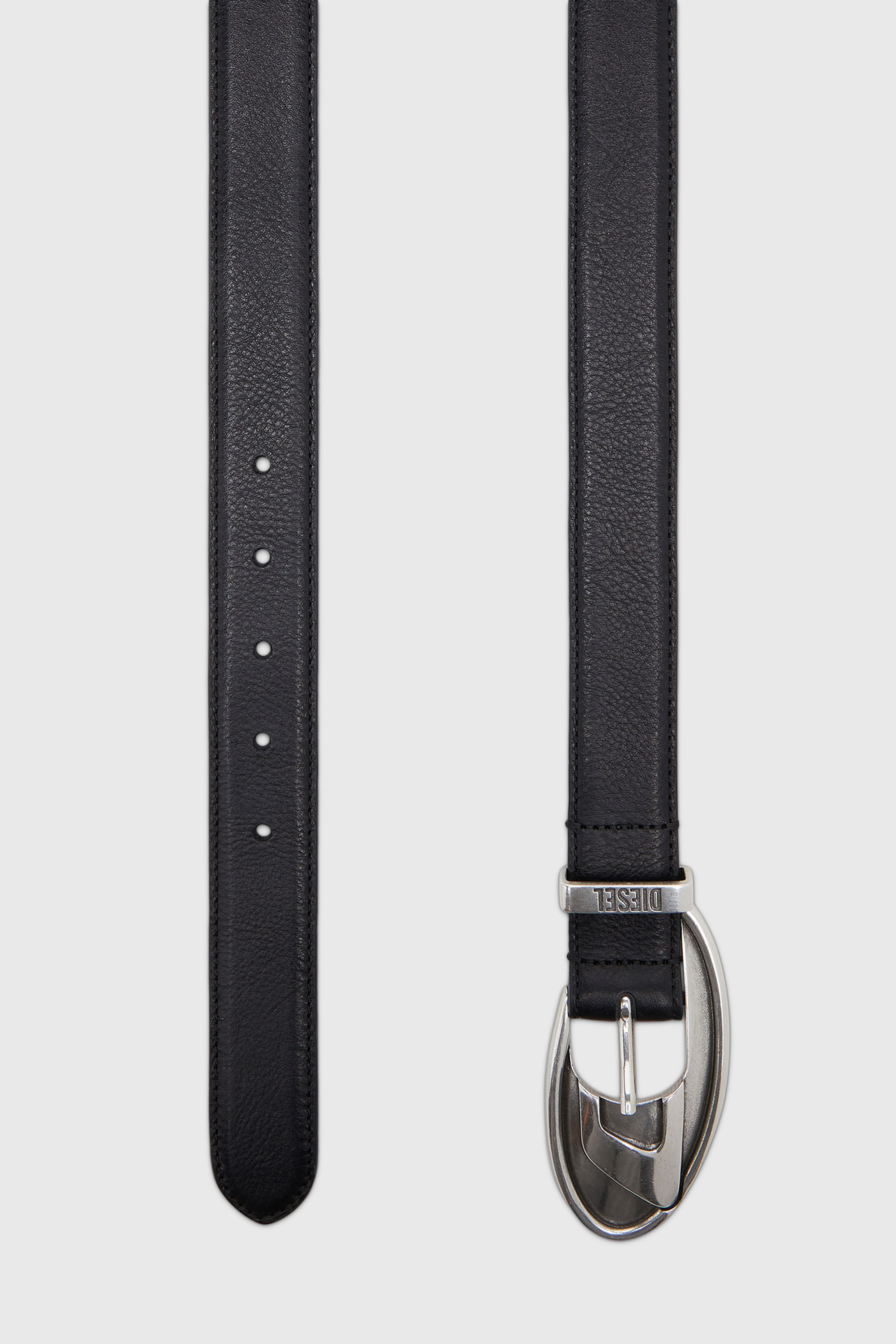 Diesel - B-D ROP 30, Unisex 3 cm breiter G&uuml;rtel aus Bonded-Leder in Schwarz - 2