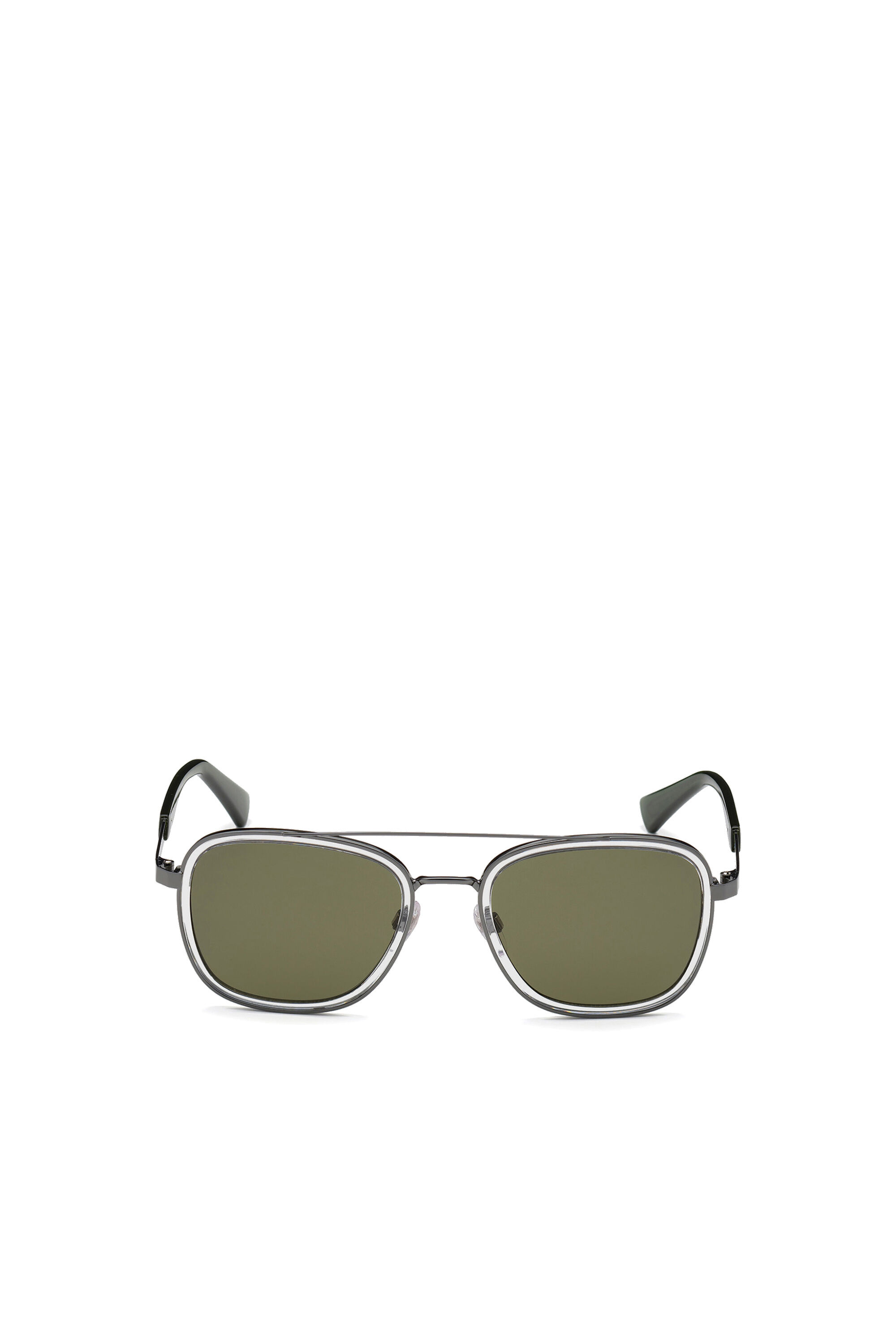 Diesel - DL0320, Herren Navigator-Brille aus Metall in Grün - 1