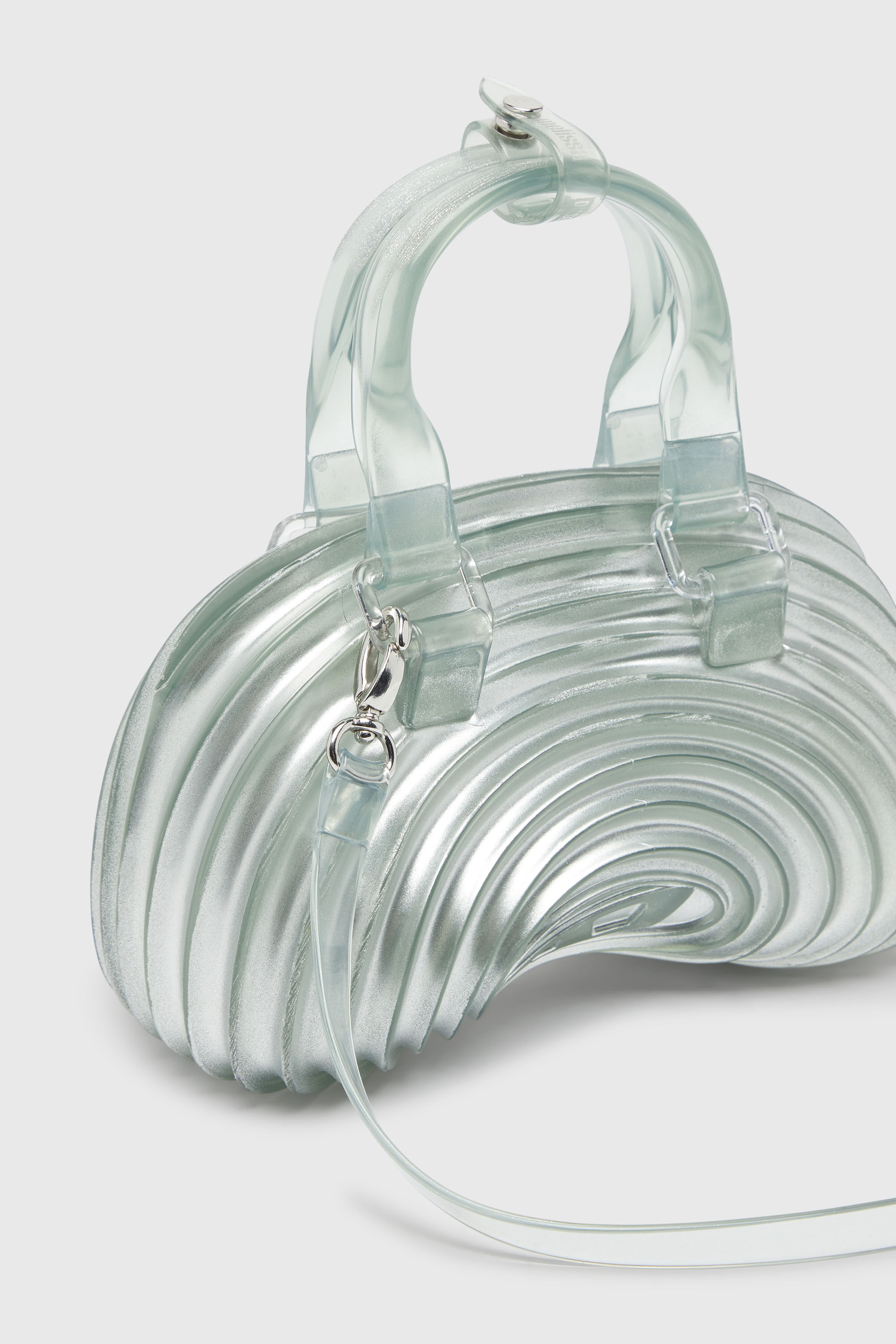 Diesel - MELISSA QUANTUM DOME, Quantum Dome &ndash; Borsa a mano in Melflex&reg; Donna in Argento - 6