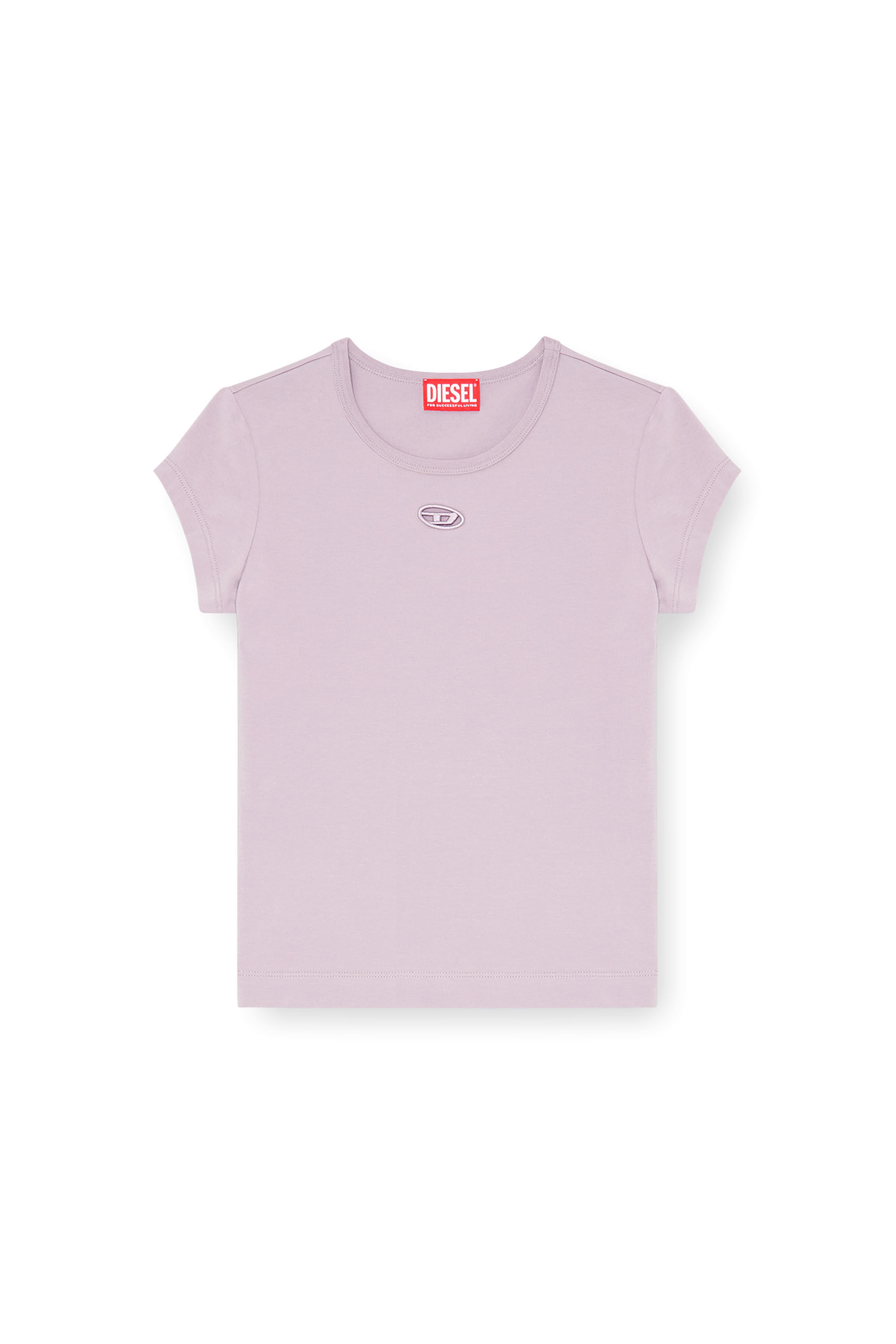 Diesel - T-ANGIE-OD, T-shirt con piccolo cut-out ricamato Donna in ToBeDefined - 2