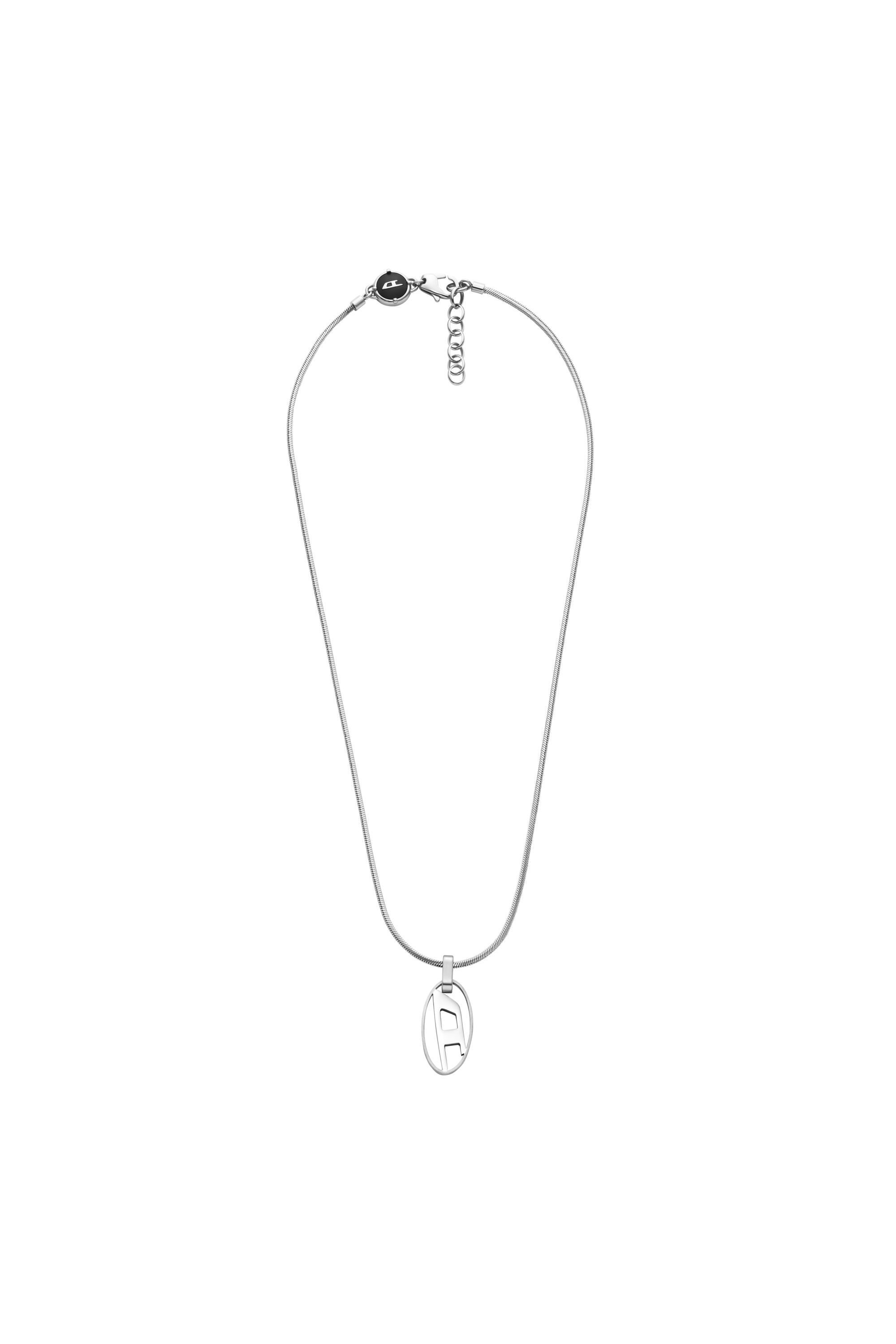 Diesel - DX1342, Collana con ciondolo in acciaio inossidabile Unisex in Argento - 1