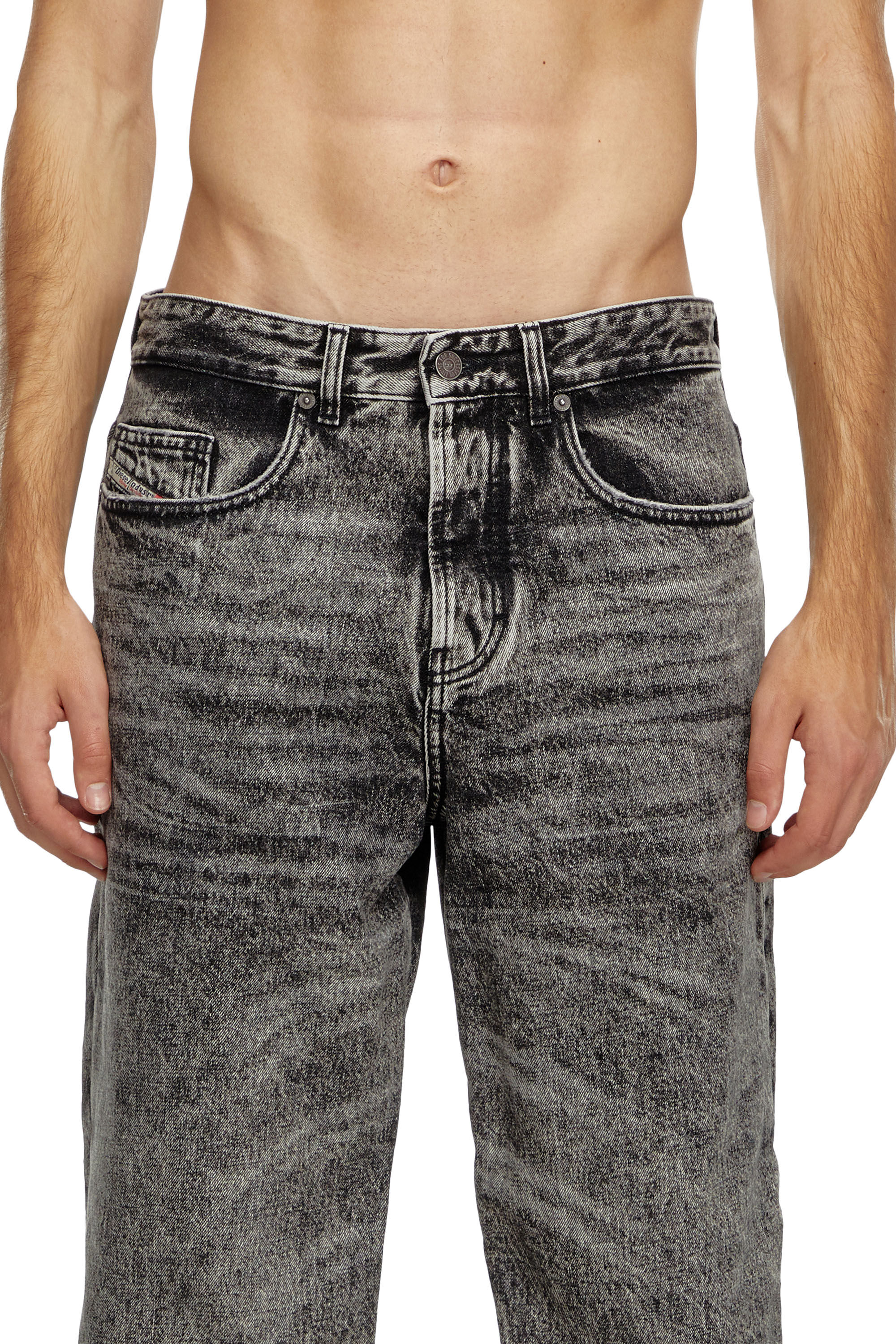 Diesel - Regular Jeans D-Malon 0CBDE Homme, Noir/Gris foncé - Image 5