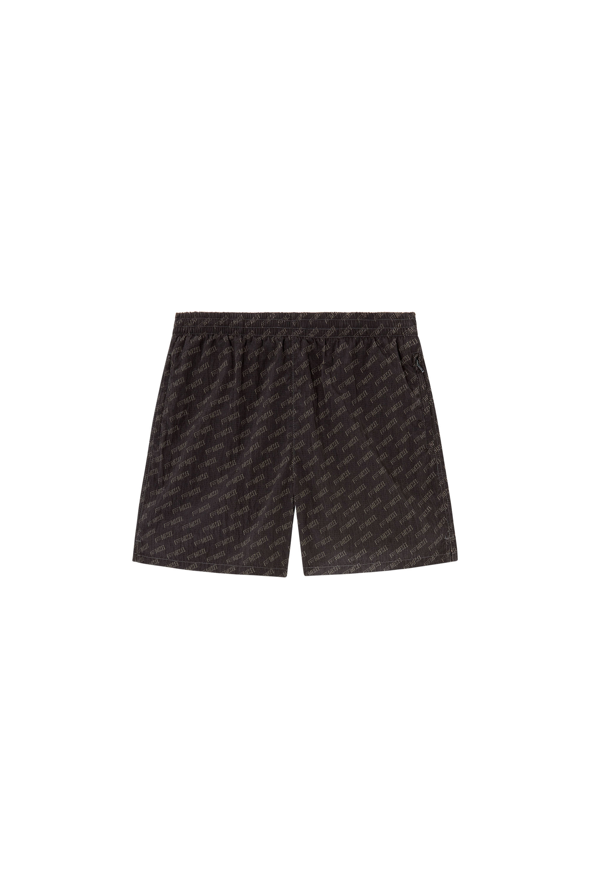 Diesel - DANIEL-41-MONO-UTLT, Herren Mittellange Badeshorts mit Allover-Logo in Schwarz - 4