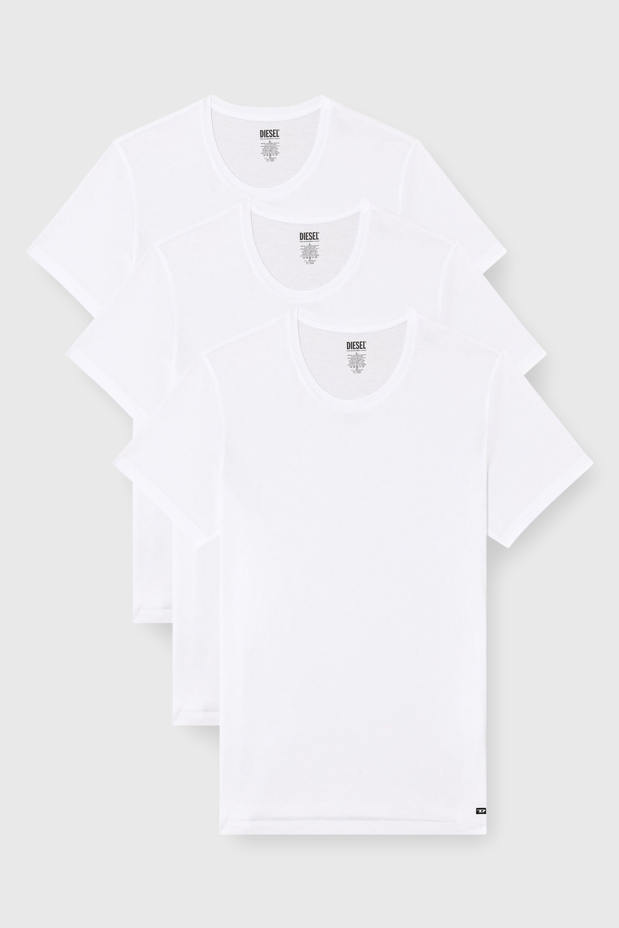 Diesel - RANDAL-D-BOX-3PACK, Set da tre T-shirt Uomo in Bianco - 2